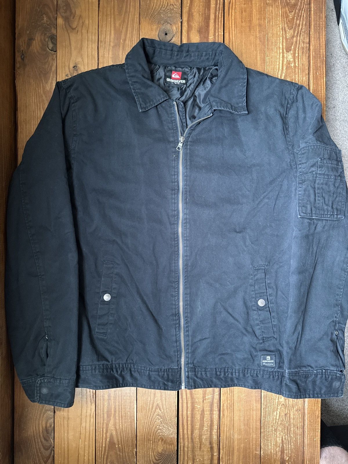 Quiksilver Vintage Y2K Quicksilver Quilted Navy Blue Jacket Size US L / EU 52-54 / 3 - 1 Thumbnail