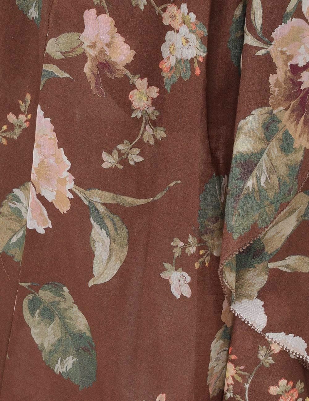 Zimmermann oc11z1025 Acacia Ruffle Maxi Skirt in Multicolor Size 32" / US 10 / IT 46 - 6 Thumbnail