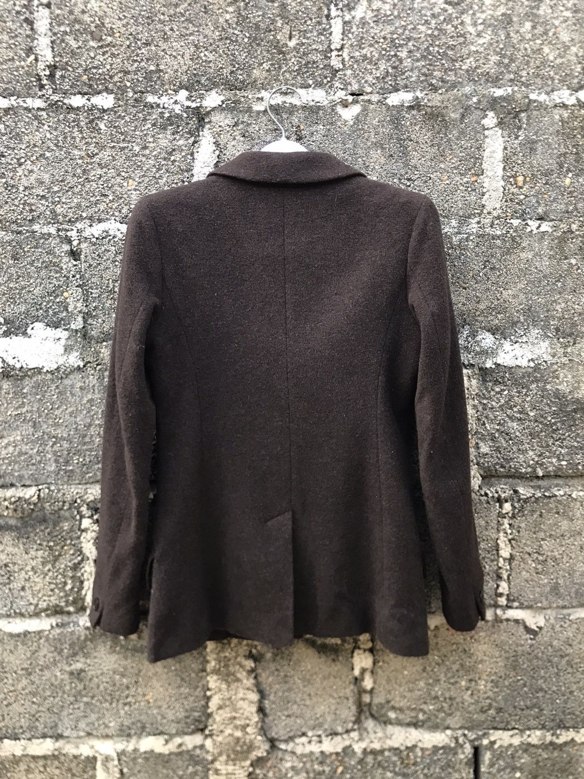 agnes b. ⚡️Vintage Agnes.B Dark Brown Wool Coat Jacket Size XS / US 0-2 / IT 36-38 - 12 Thumbnail