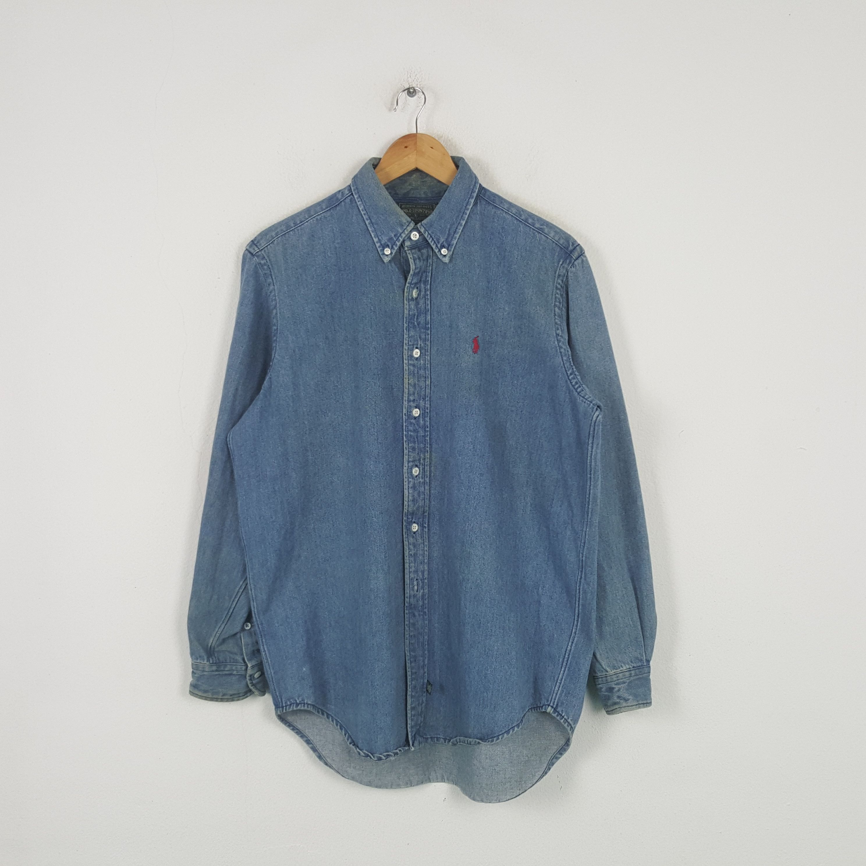 Polo Ralph Lauren Vintage Polo Ralph Laurent Denim Shirt Button Up C294N5 Size US XL / EU 56 / 4 - 1 Thumbnail