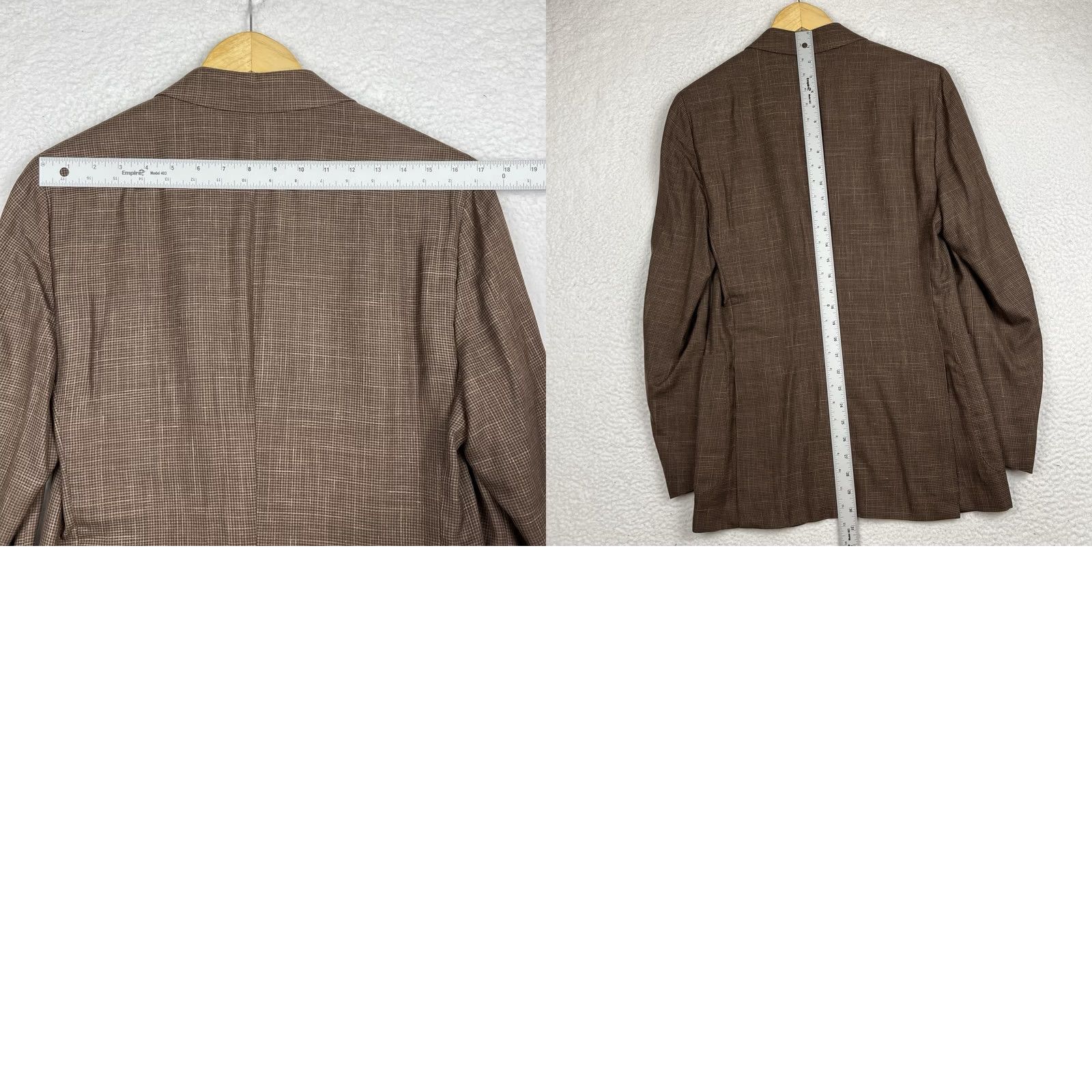 Ermenegildo Zegna Ermenegildo Zegna Sport Coat Jacket Brown Wool Linen Silk EU 48 US 38 Plaid Mens Size US XXS / EU 40 - 8 Thumbnail