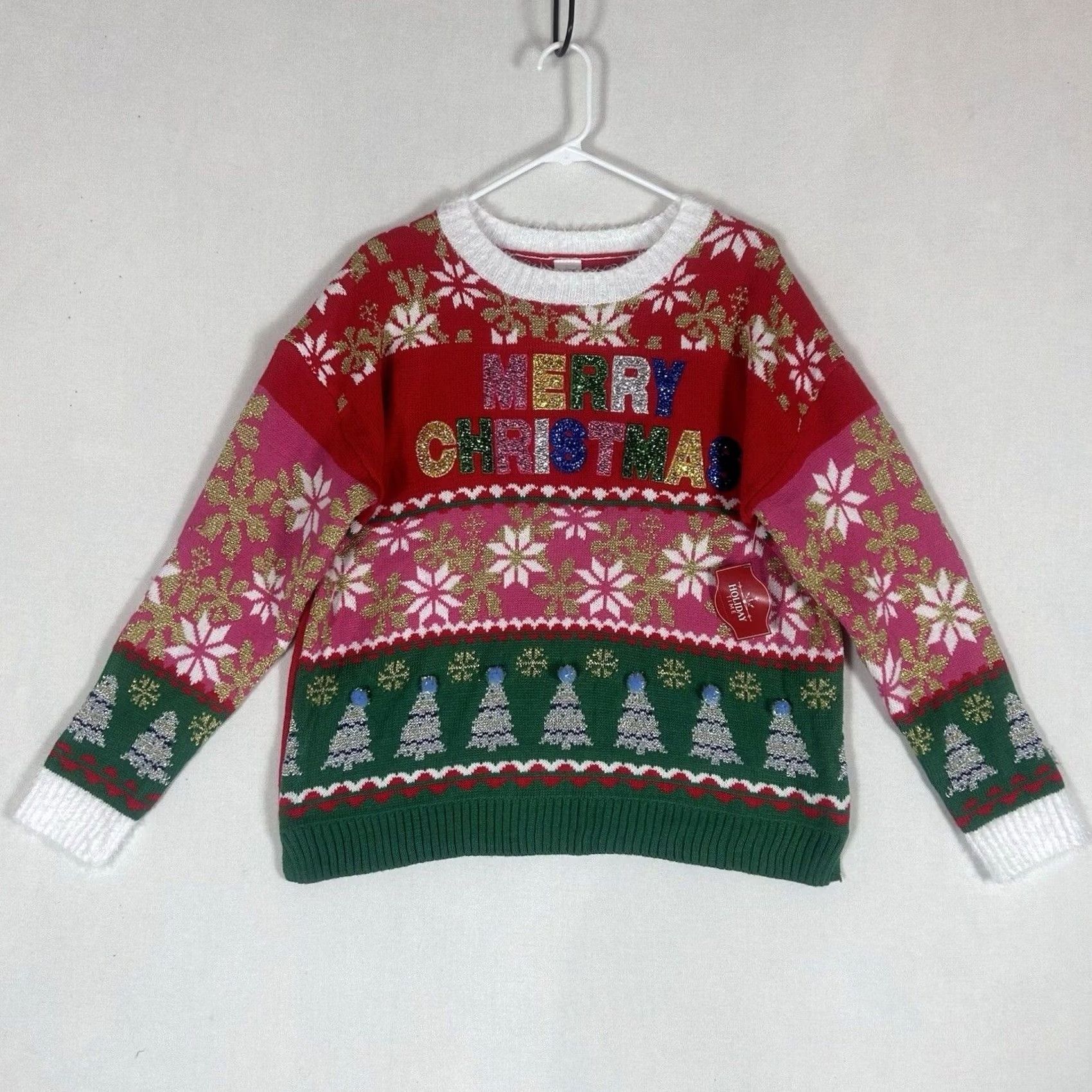 Vintage VINTAGE Ugly Christmas Sweater NEW Womens Juniors XL 16-18 Holiday Merry X-mas Red NWT Size XL / US 12-14 / IT 48-50 - 2 Thumbnail