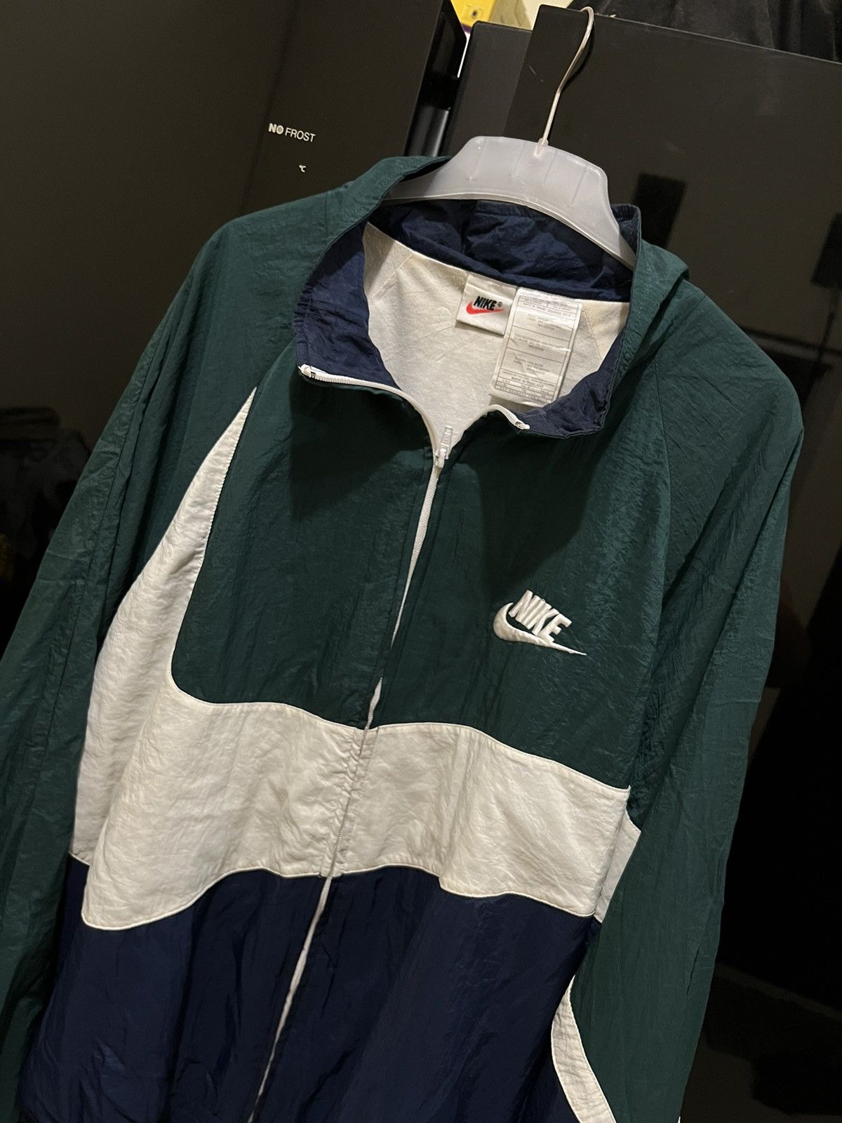 Nike × Nike ACG × Vintage vintage 90s nike big swoosh logo colour block track jacket Size US XL / EU 56 / 4 - 1 Thumbnail