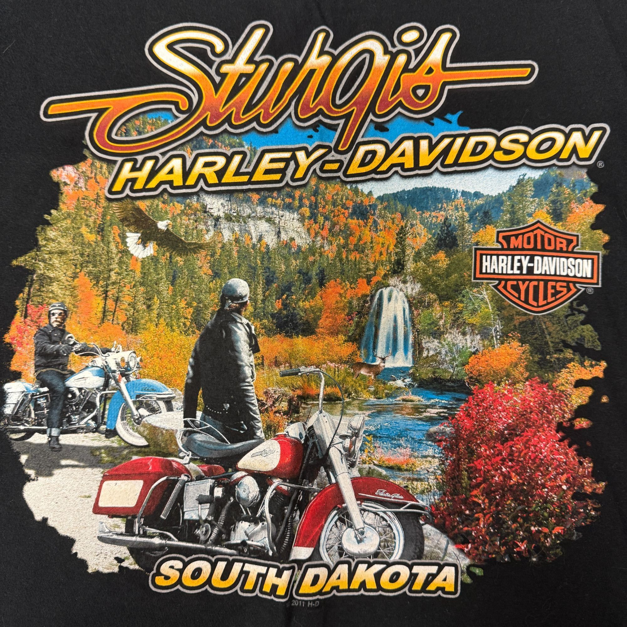 Harley Davidson STURGIS SCENIC WILDLIFE Waterfall Mountains Biker Shirt 3X Size US XXL / EU 58 / 5 - 1 Thumbnail