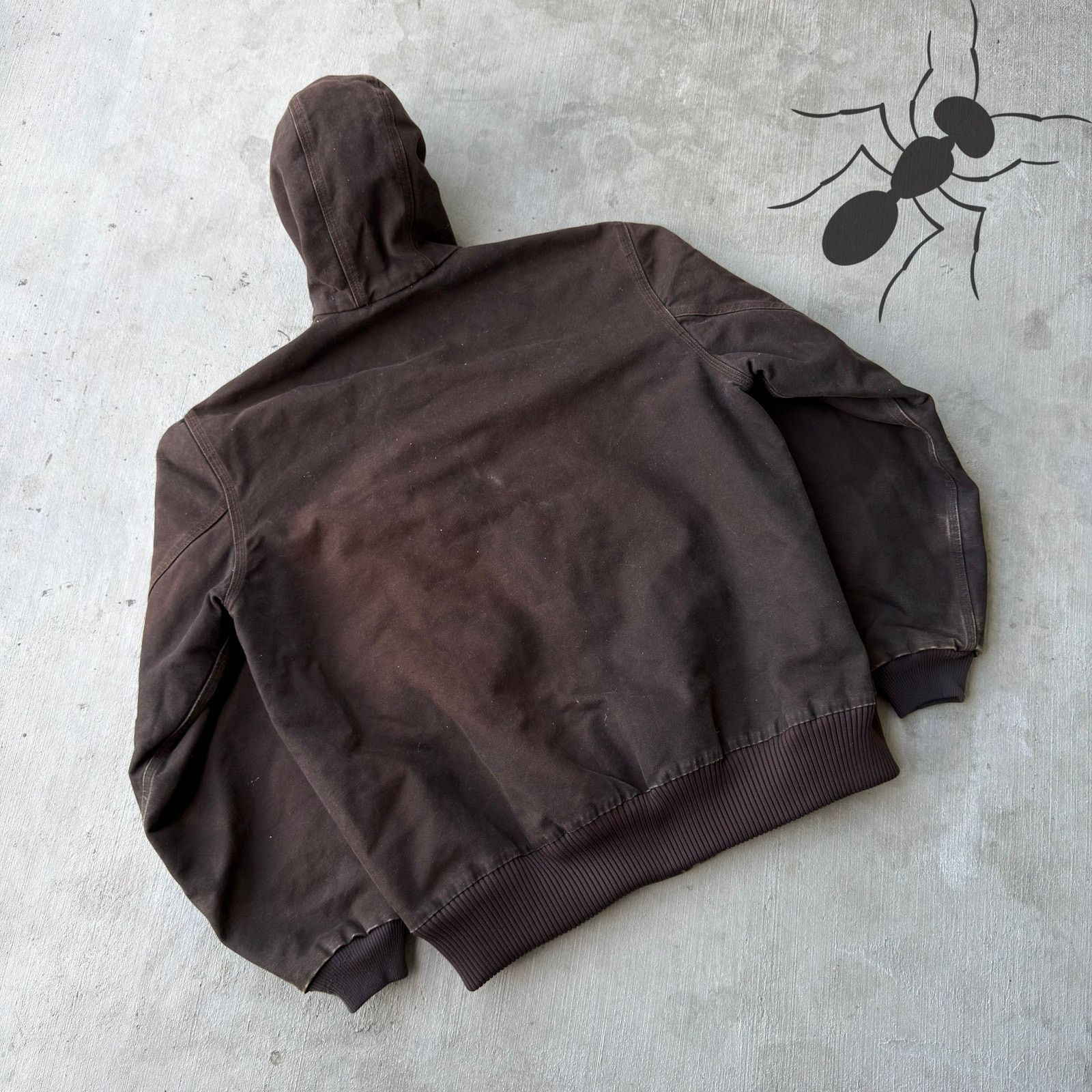 Carhartt × Vintage Carhartt DKB brown hooded work wear jacket Size US L / EU 52-54 / 3 - 6 Thumbnail