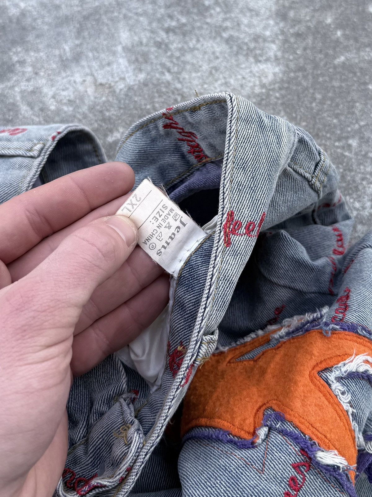Vintage Vintage Y2K avantgarde streetwear affliction track jeans Size US 34 / EU 50 - 12 Thumbnail