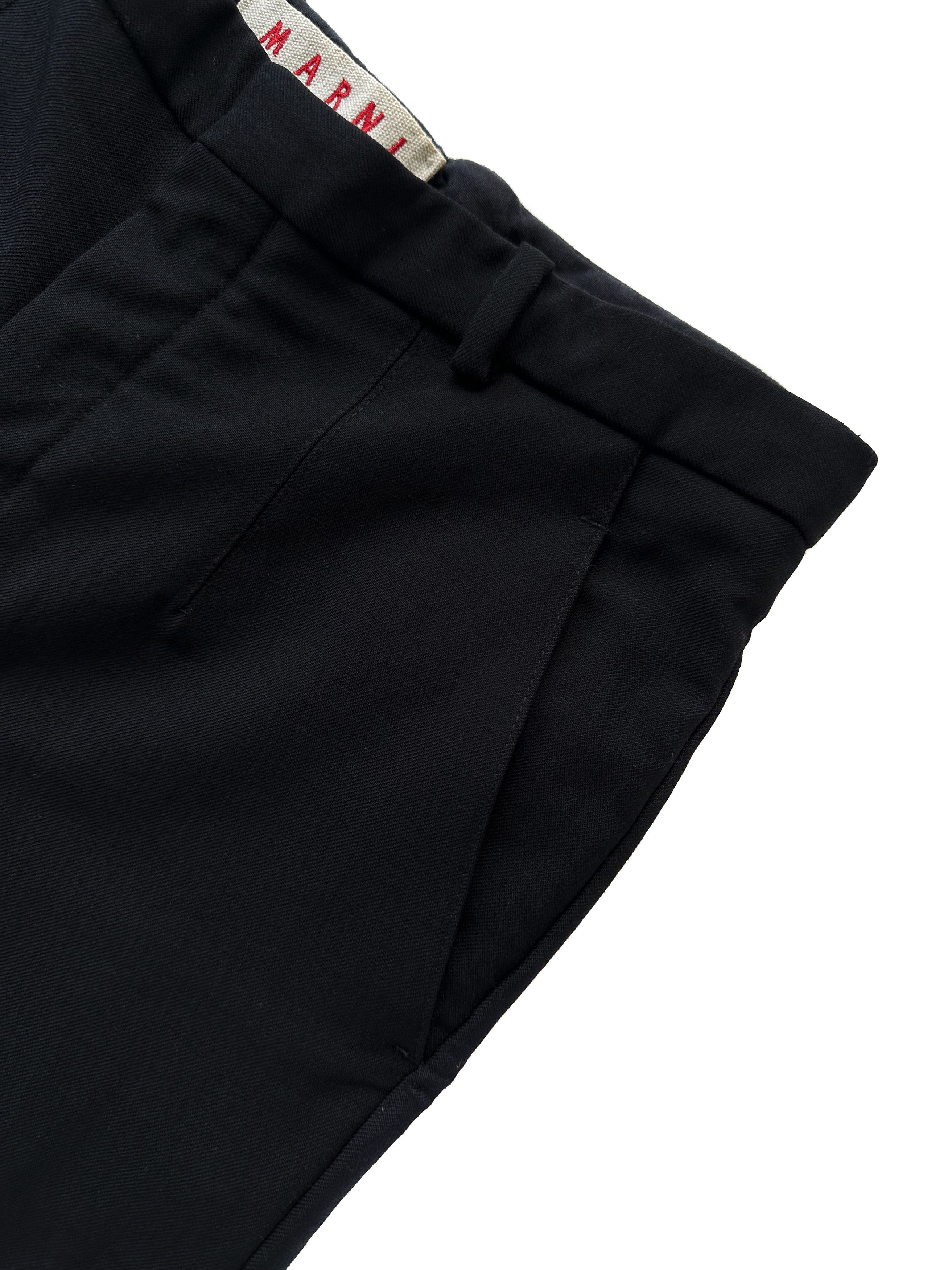Marni Marni black wool classic trousers Size 27" / US 4 / IT 40 - 4 Thumbnail