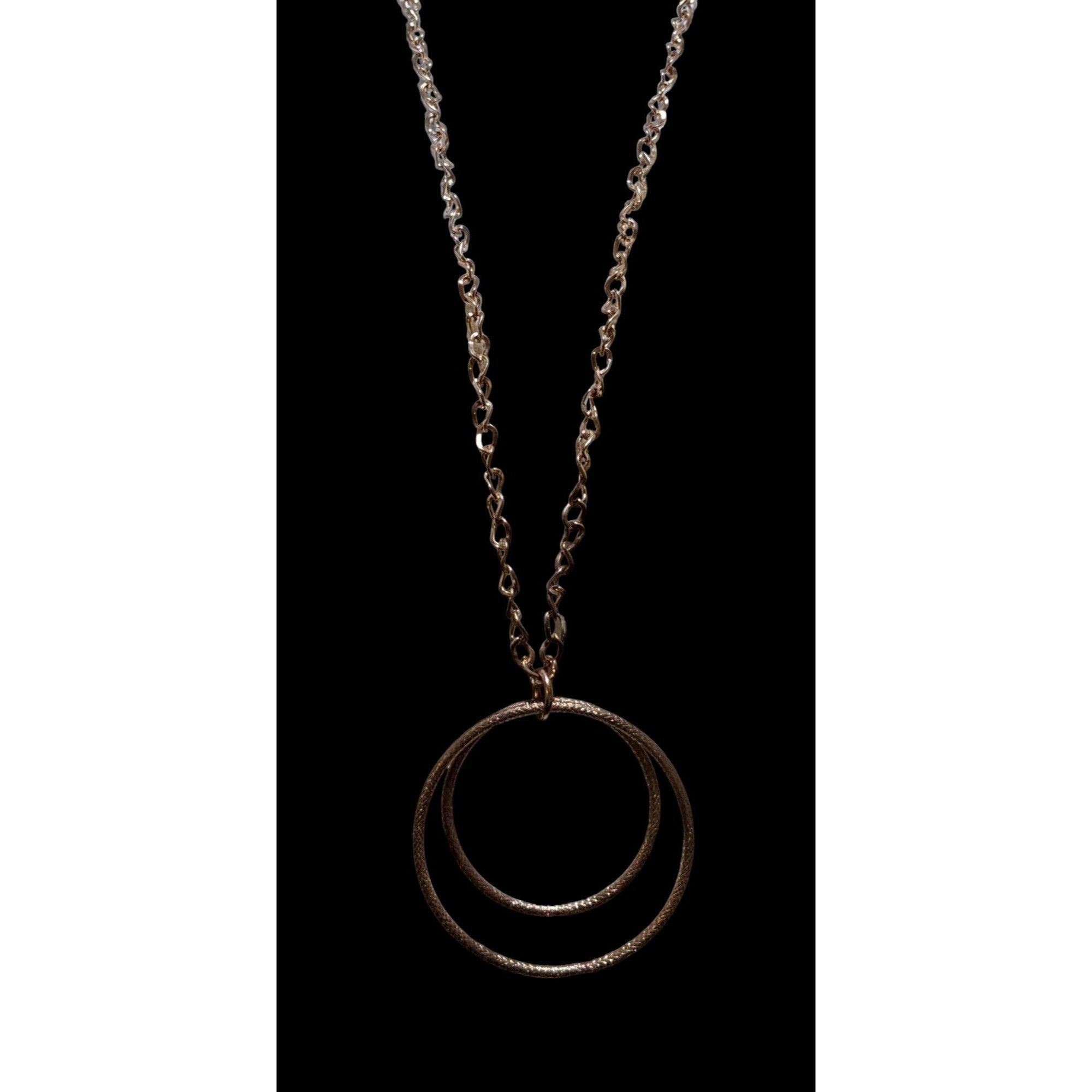 Other Rose Gold Double Circle Pendant Necklace Size ONE SIZE - 4 Thumbnail
