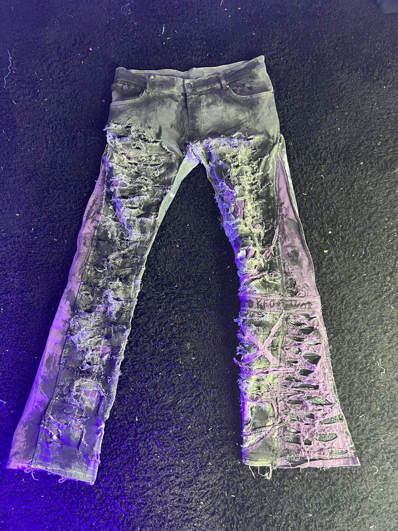 Japanese Brand Cyberpunk Punk Rave Goth Opium Streetwear Custom Jeans Size US 30 / EU 46 - 5 Thumbnail