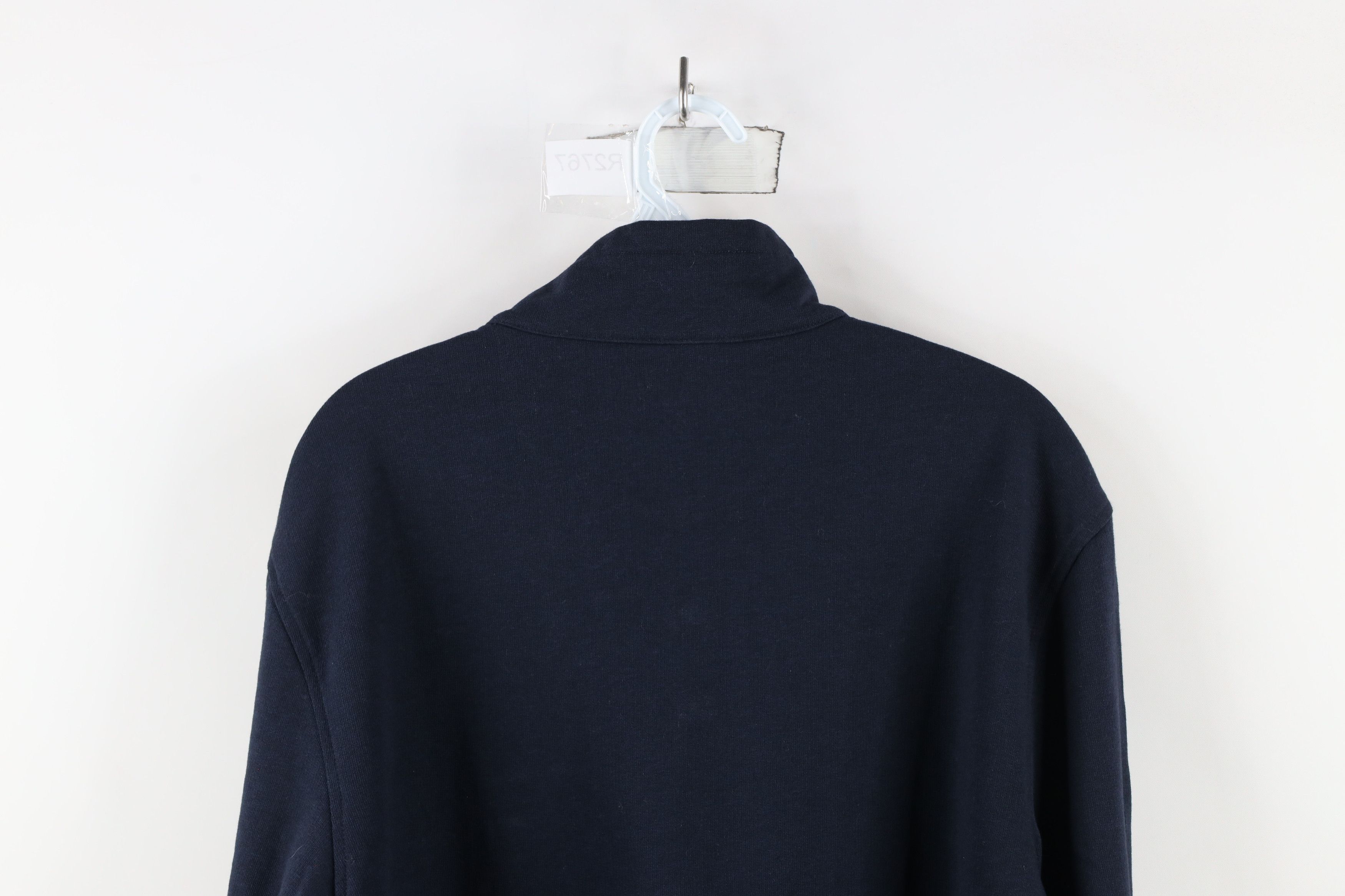 UNTUCKit × Vintage Untuckit Blank Snap Button Fleece Pullover Sweater Navy Blue Size US L / EU 52-54 / 3 - 10 Thumbnail