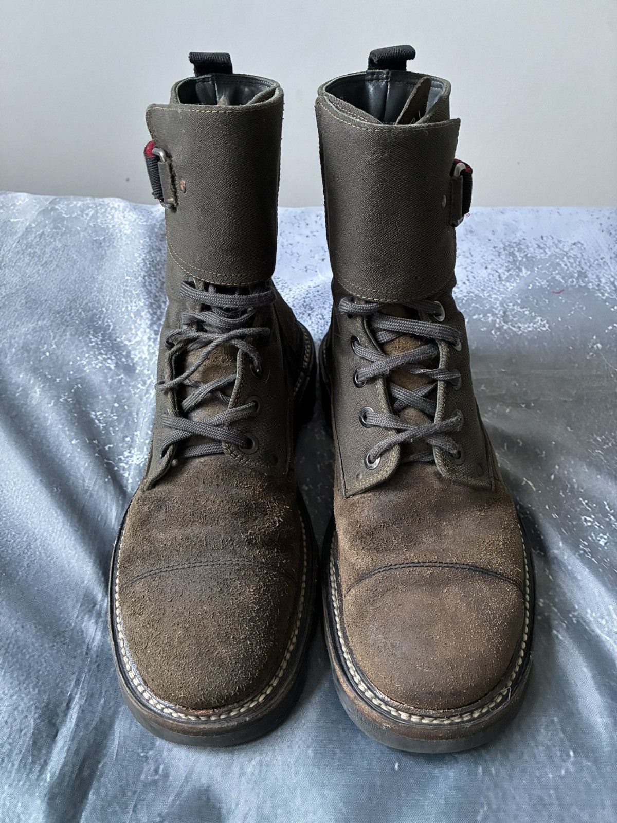 Prada Vintage Linea Rossa Sport Combat Ankle Boots Size US 9 / EU 42 - 8 Thumbnail