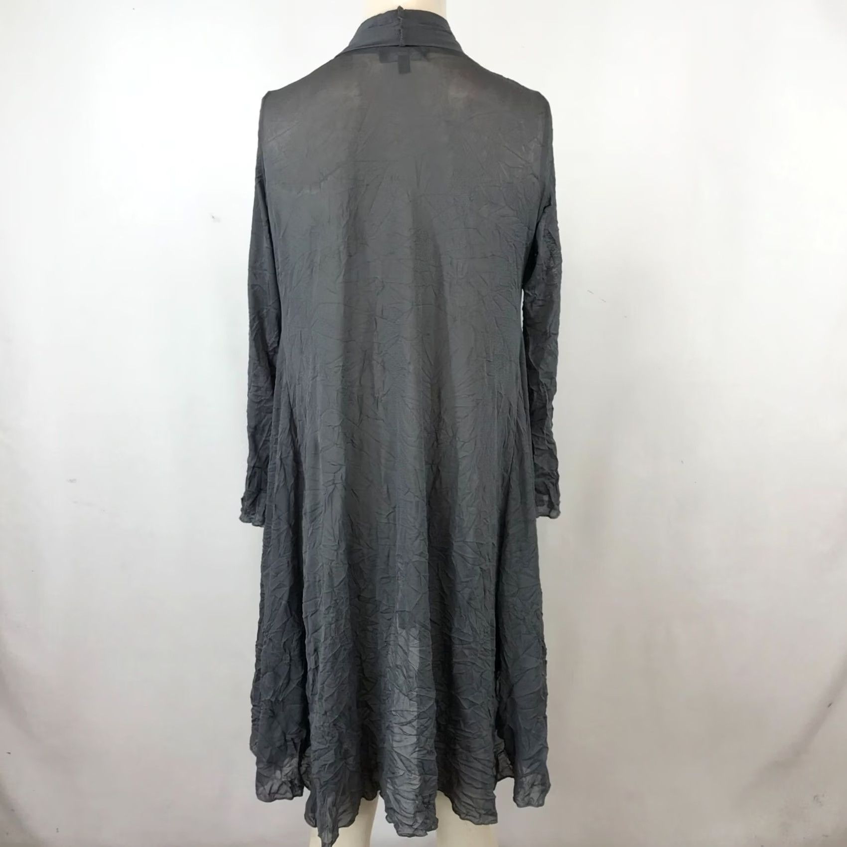 Vintage COMFY USA WOMEN'S XS GRAY SHEER LONG SLEEVE OPEN POLYESTER CARDIGAN Size XS / US 0-2 / IT 36-38 - 5 Thumbnail