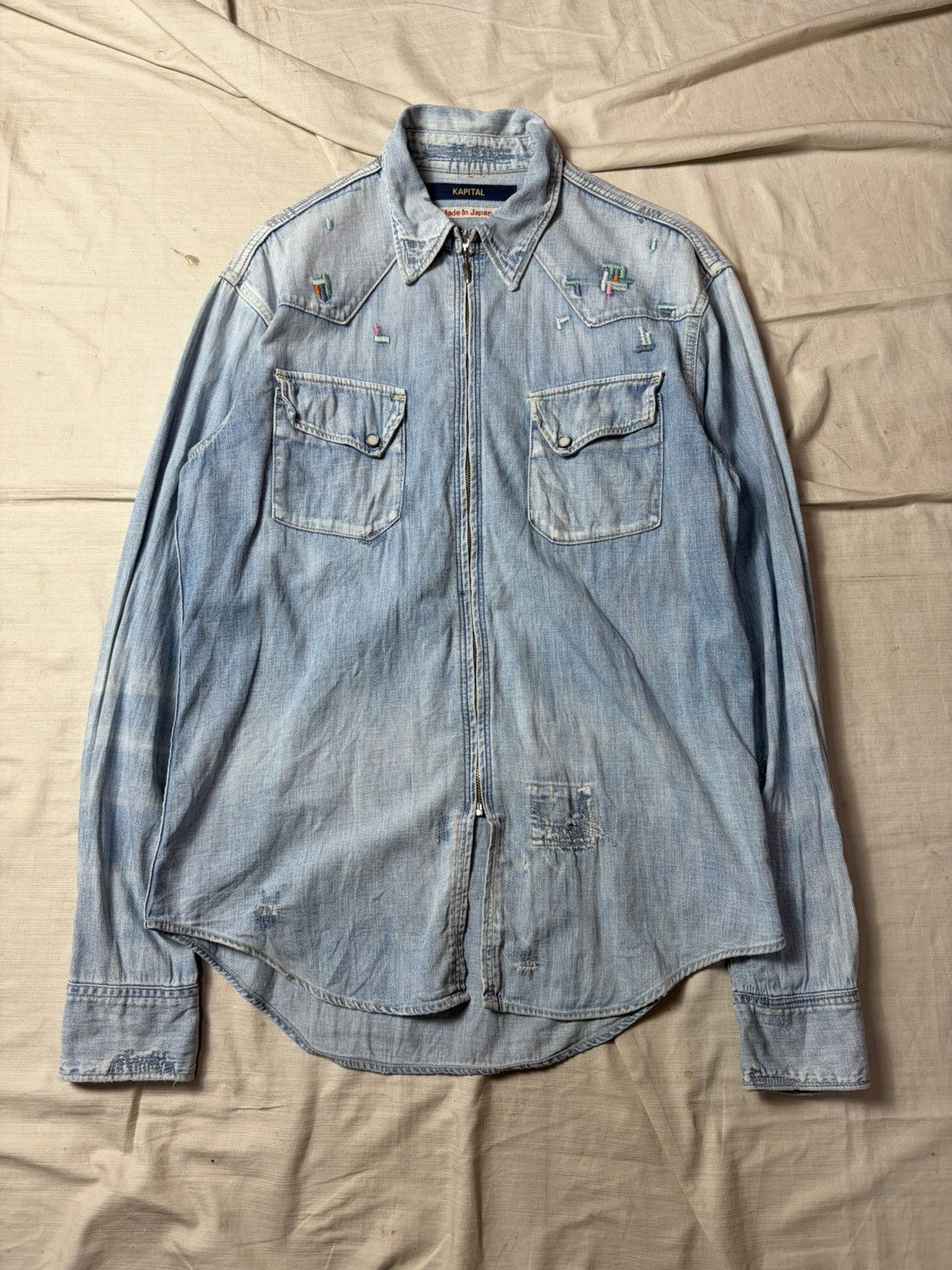 Kapital Kapital Outerwear Denim Jacket Silver Pendant Size US L / EU 52-54 / 3 - 1 Thumbnail