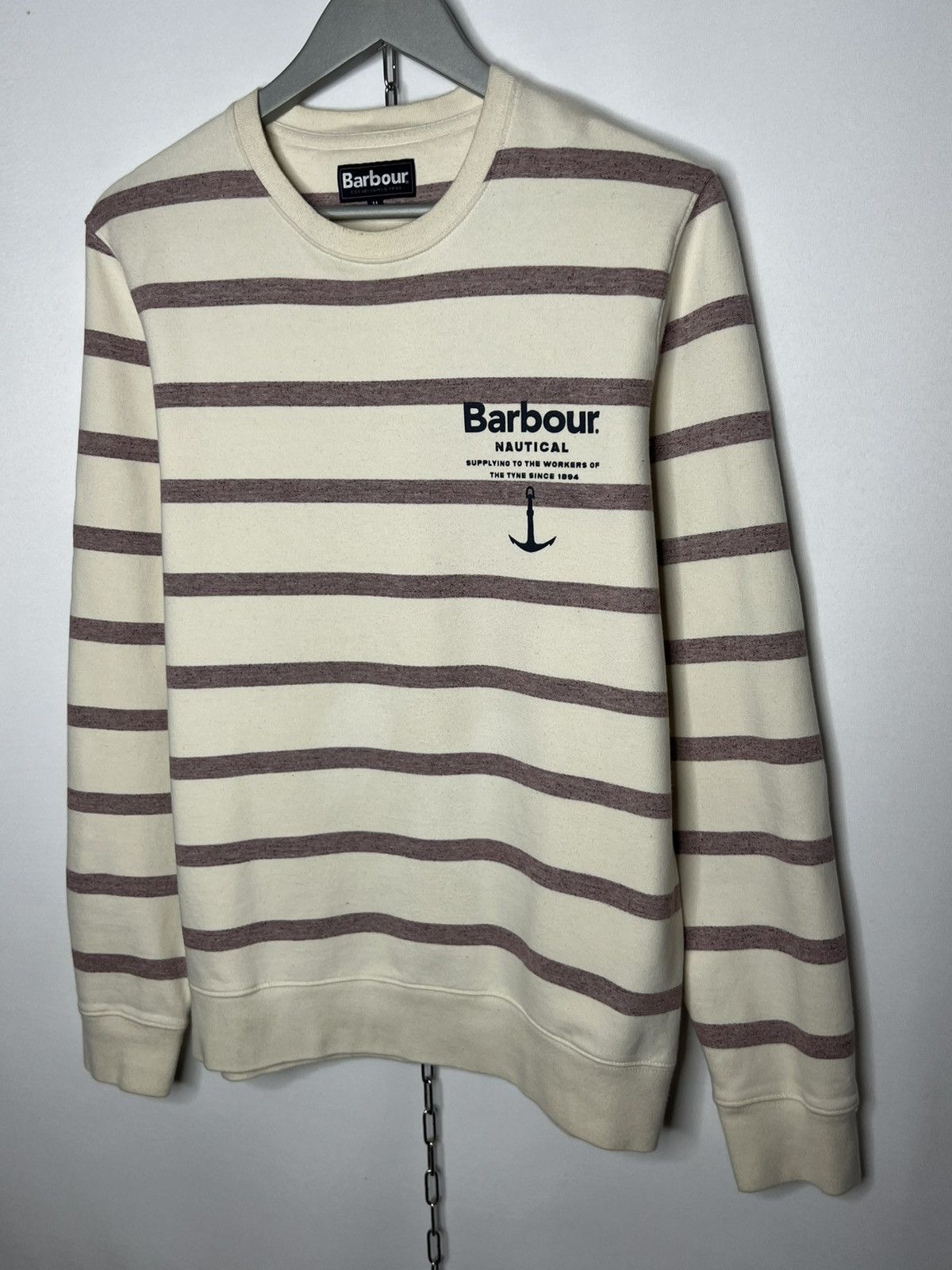 Barbour Barbour Nautical Striped Sweatshirt Jumper Long Sleeve Size US M / EU 48-50 / 2 - 5 Thumbnail