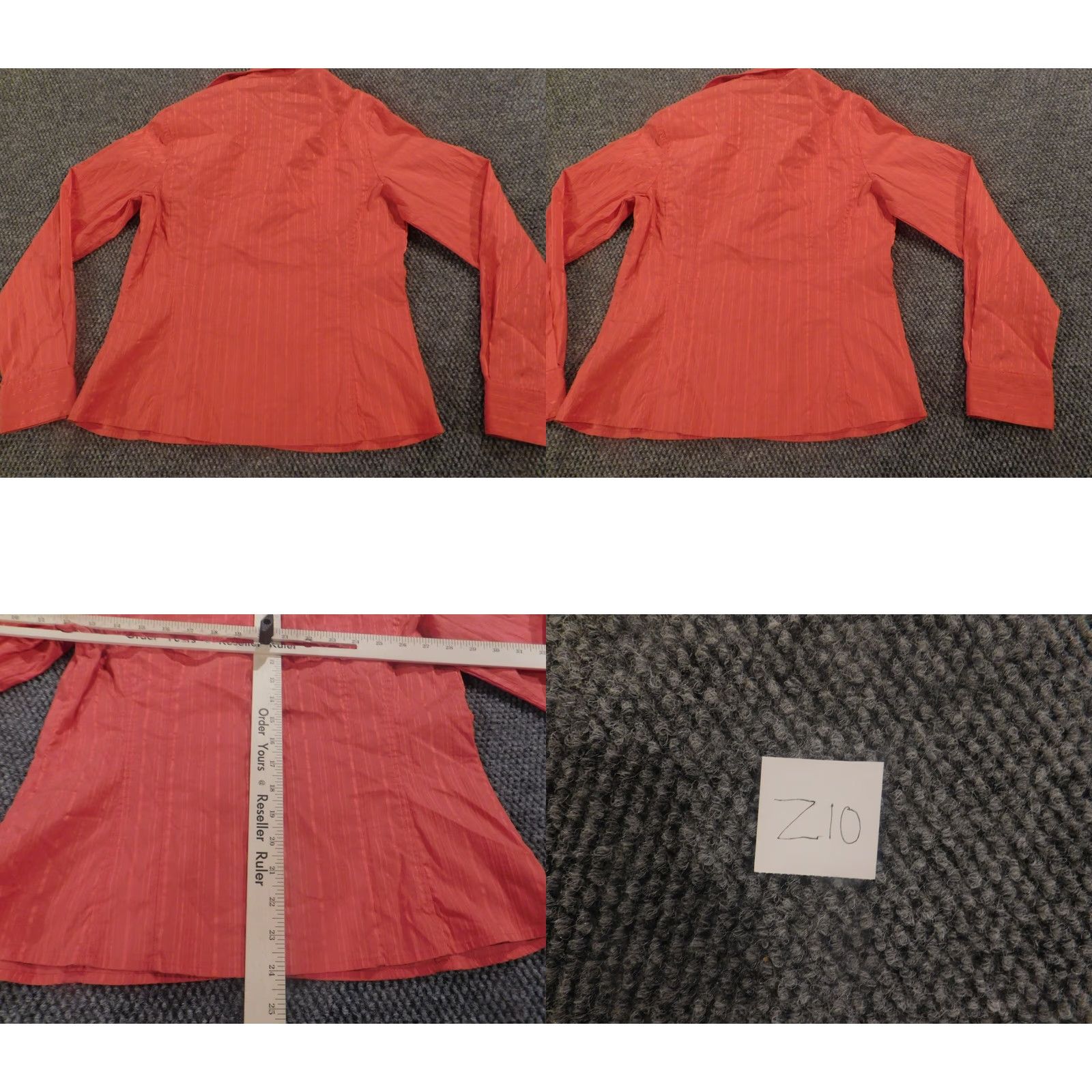 Vintage Rafaella Womens Button-Up Shirt 8 Pink Casual Long Sleeve Crew Neck Cotton Nylon Rayon Button-Up Regular Fit Size M / US 6-8 / IT 42-44 - 8 Thumbnail