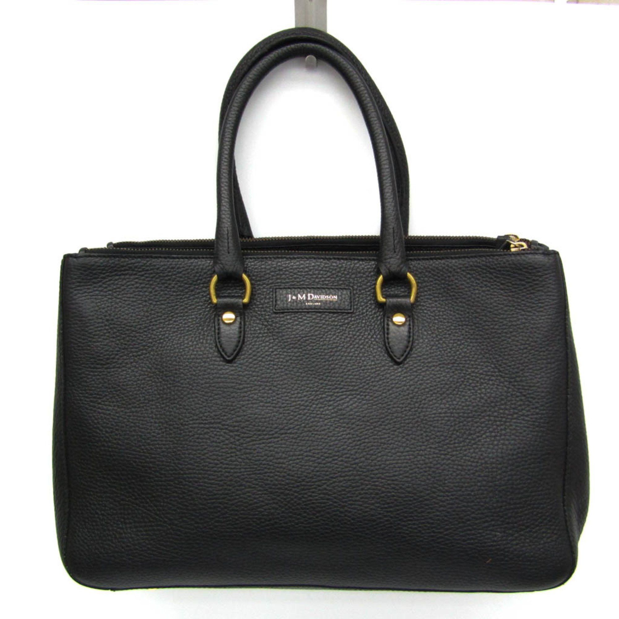 image of J&m Davidson Sigrid Women's Leather Tote Bag Black