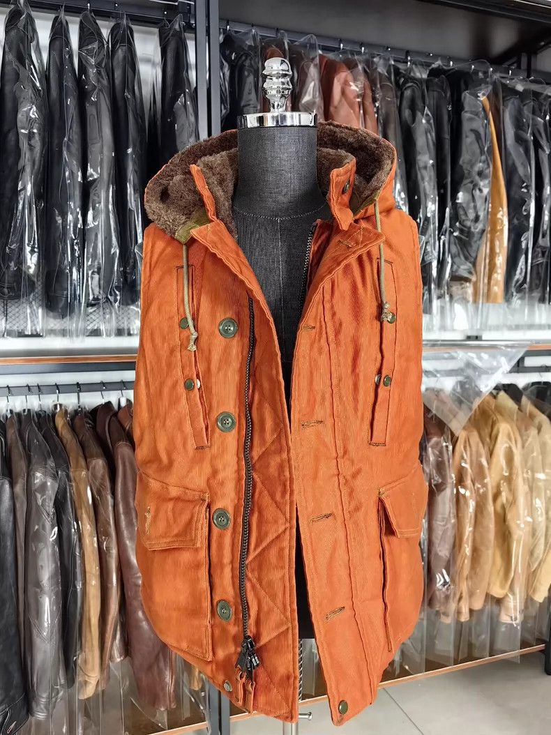 Freewheelers Freewheelers Big Orange Alpaca Wool Vest 2502-Nextarrow Size 40R - 2 Thumbnail