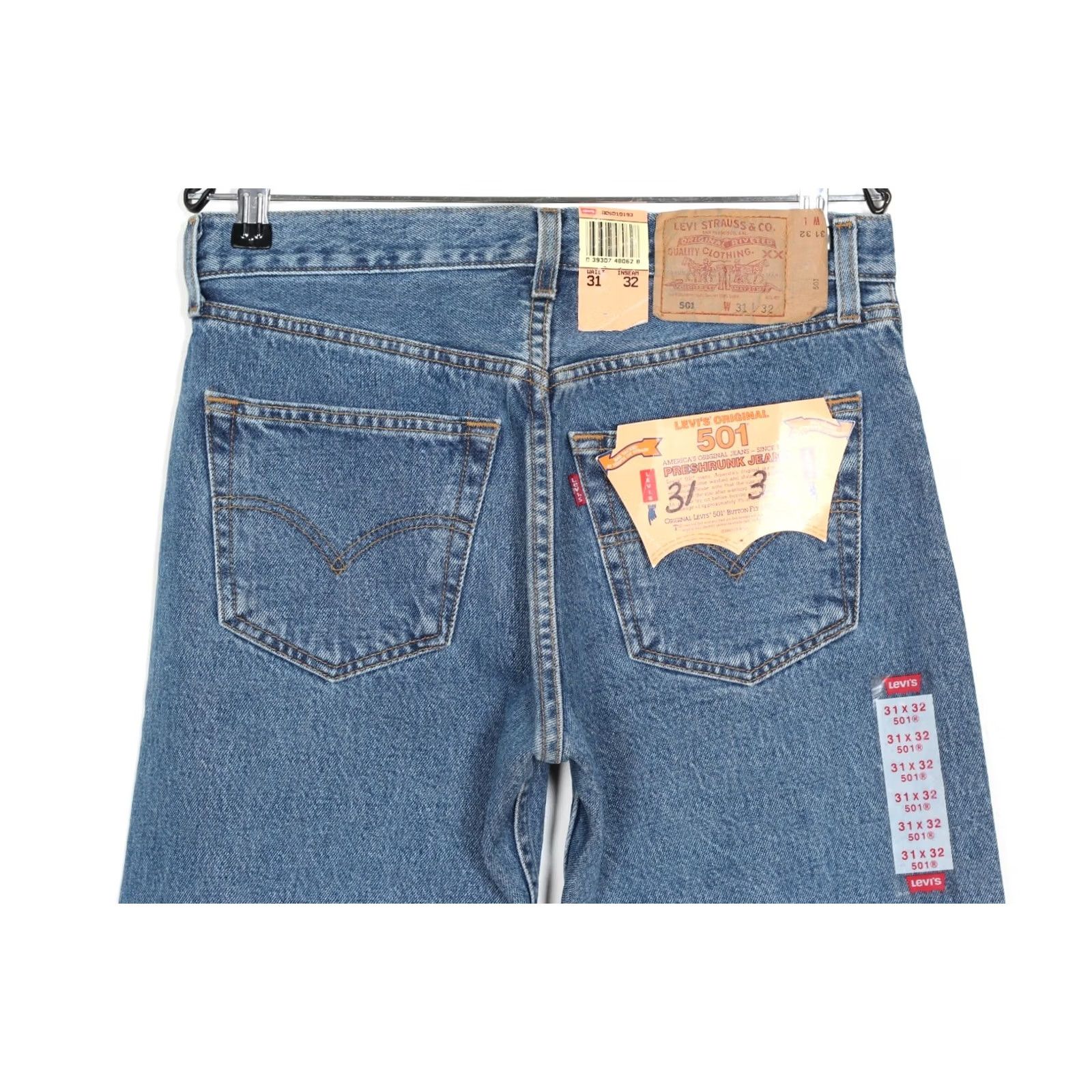 Levi's VINTAGE Levi’s 501 Jeans Men 31/32 W31 L32 Regular Straight Preshrunk 1999 December Blue Size US 31 - 3 Thumbnail