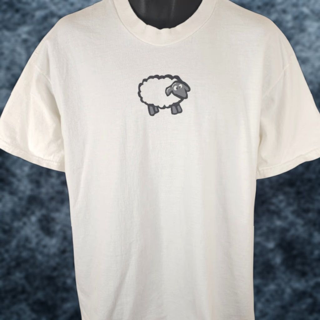 Hanes VINTAGE Hanes T-Shirt Mens XL White 90s Tech Technology Website Sheep Size US XL / EU 56 / 4 - 1 Thumbnail