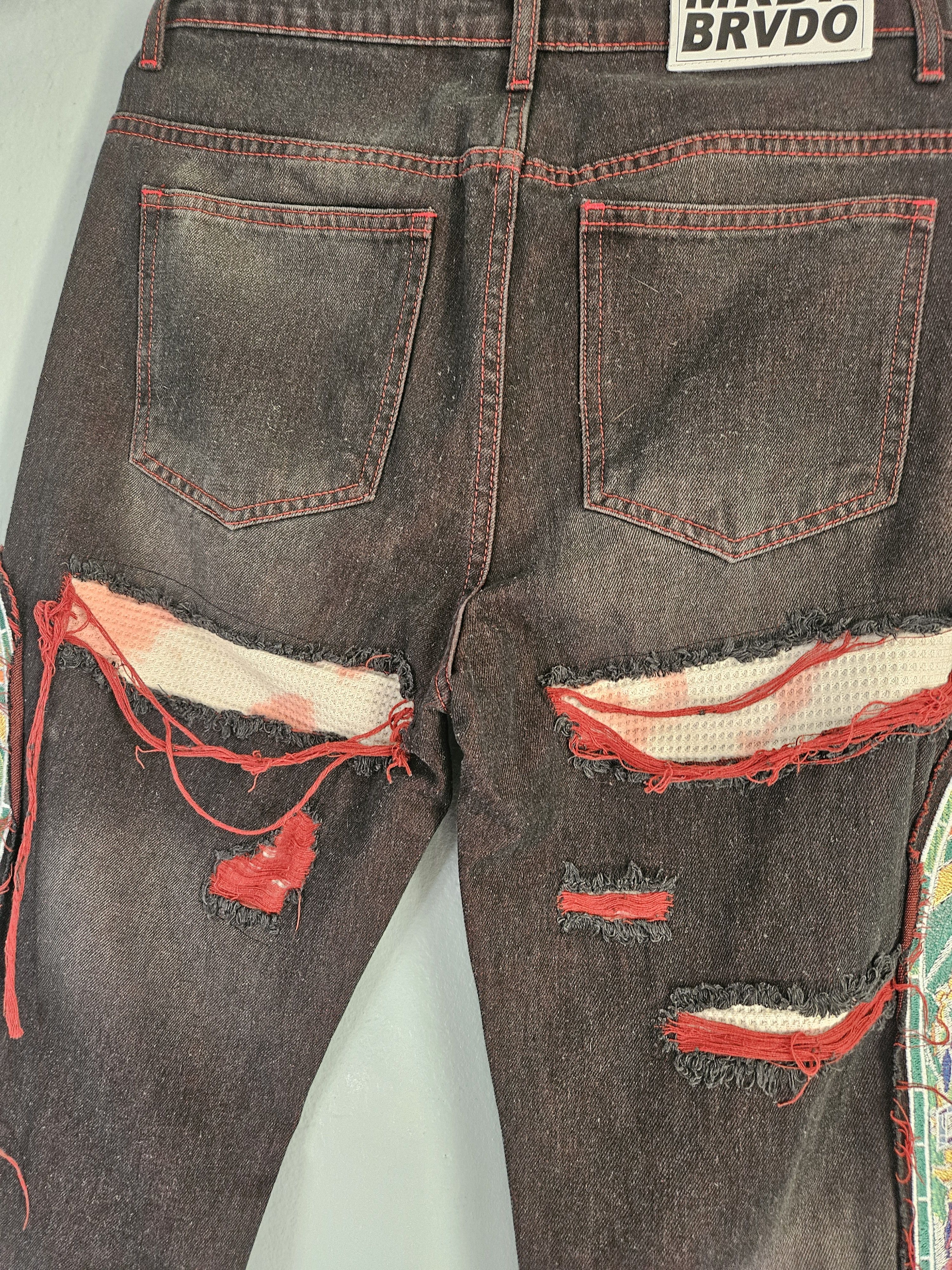 Who Decides War Who Decides War Mrdr Brvdo Crimson Fusion Denim Jeans Size US 30 / EU 46 - 8 Thumbnail