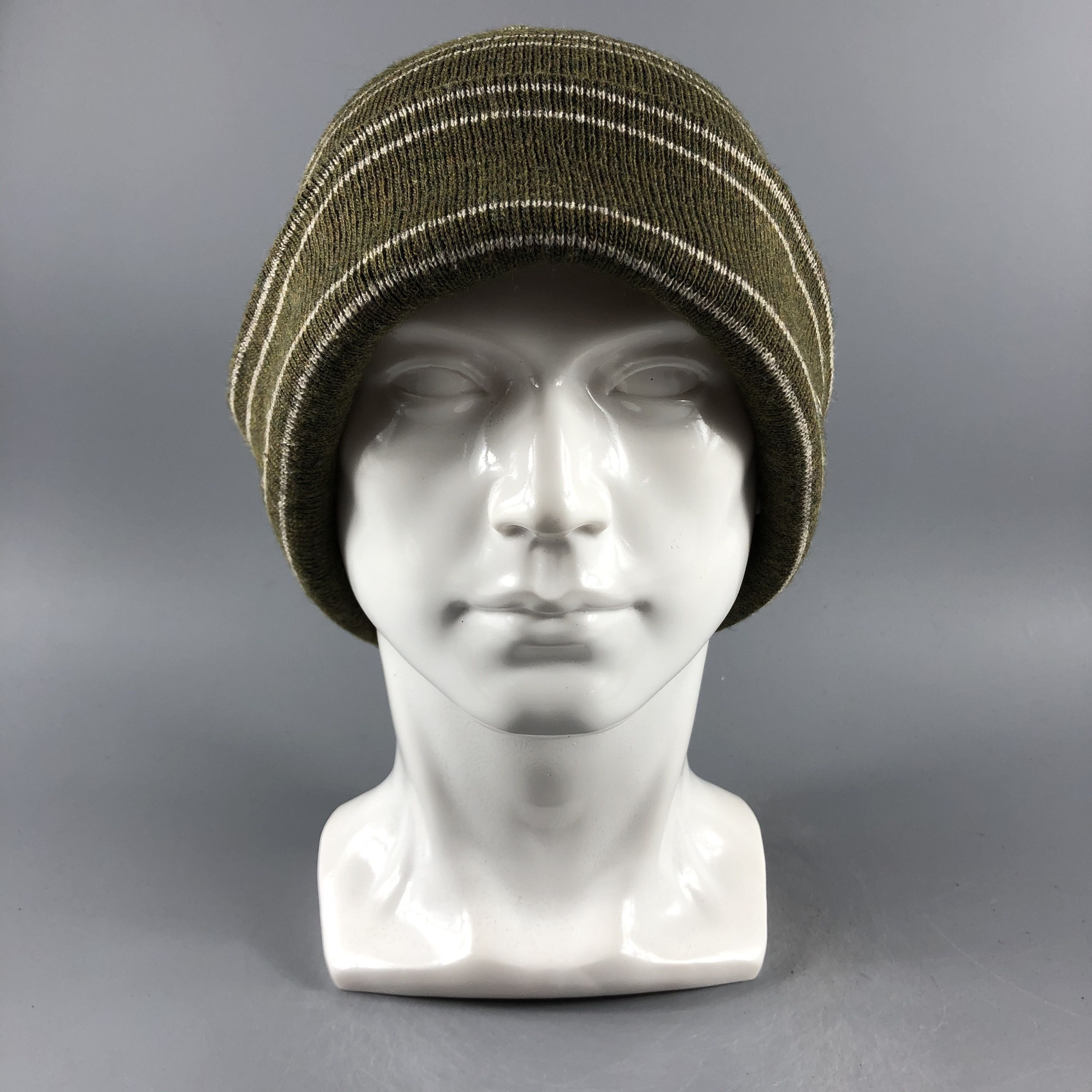 image of Vintage Crocodile Stripe Beanie Snow Hat Snow Cap -D570, Men's