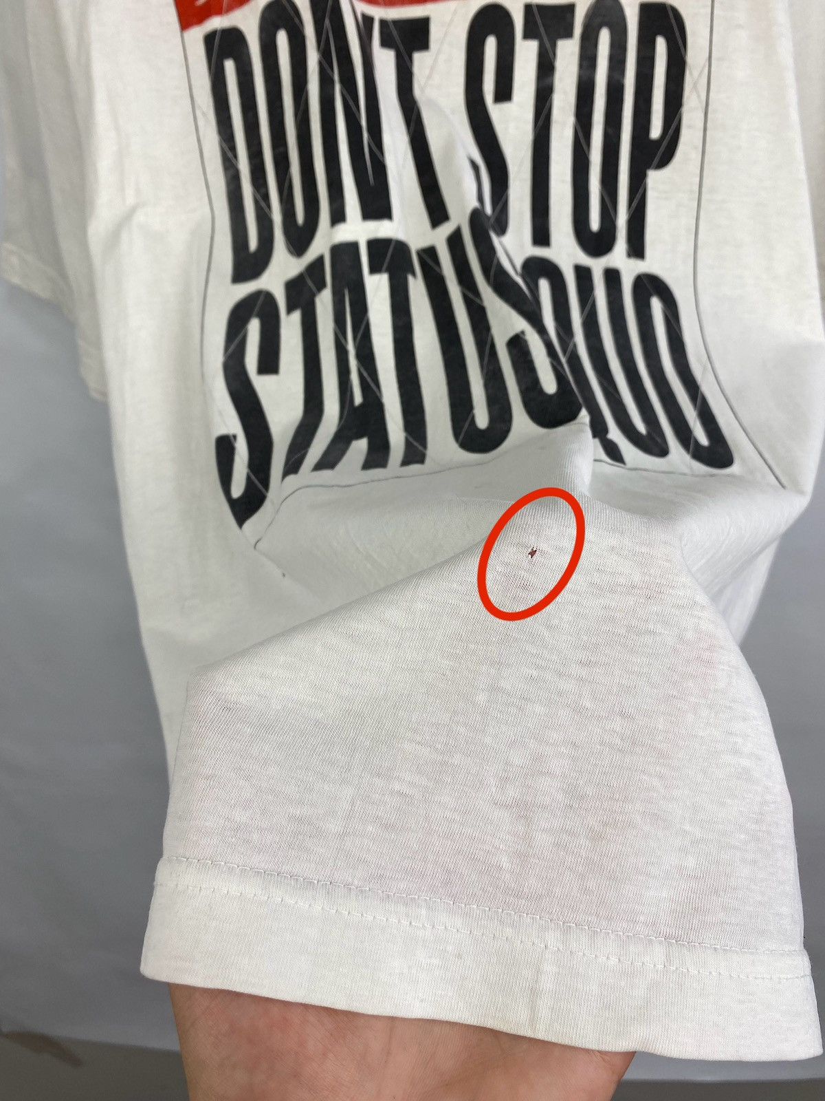 Band Tees × Vintage 🏴󠁧󠁢󠁥󠁮󠁧󠁿 Vintage 90s Status Quo Radio News Don’t Stop T-Shirt Retro Size US L / EU 52-54 / 3 - 6 Thumbnail