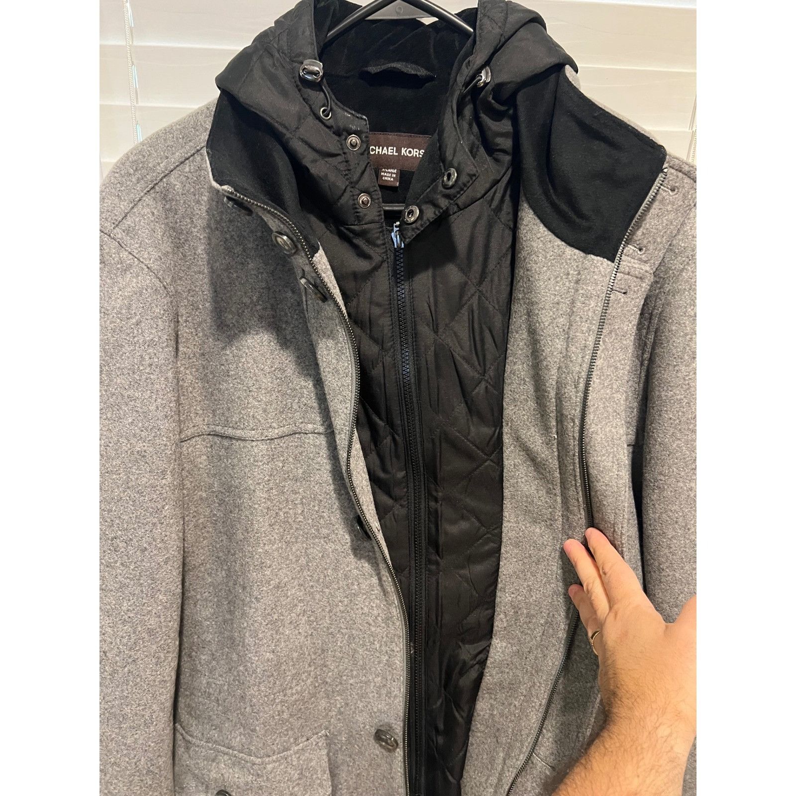 Michael Kors Michael Kors Men's Burleigh Bib Insert Wool Blend Coat Jacke Size US XL / EU 56 / 4 - 6 Thumbnail