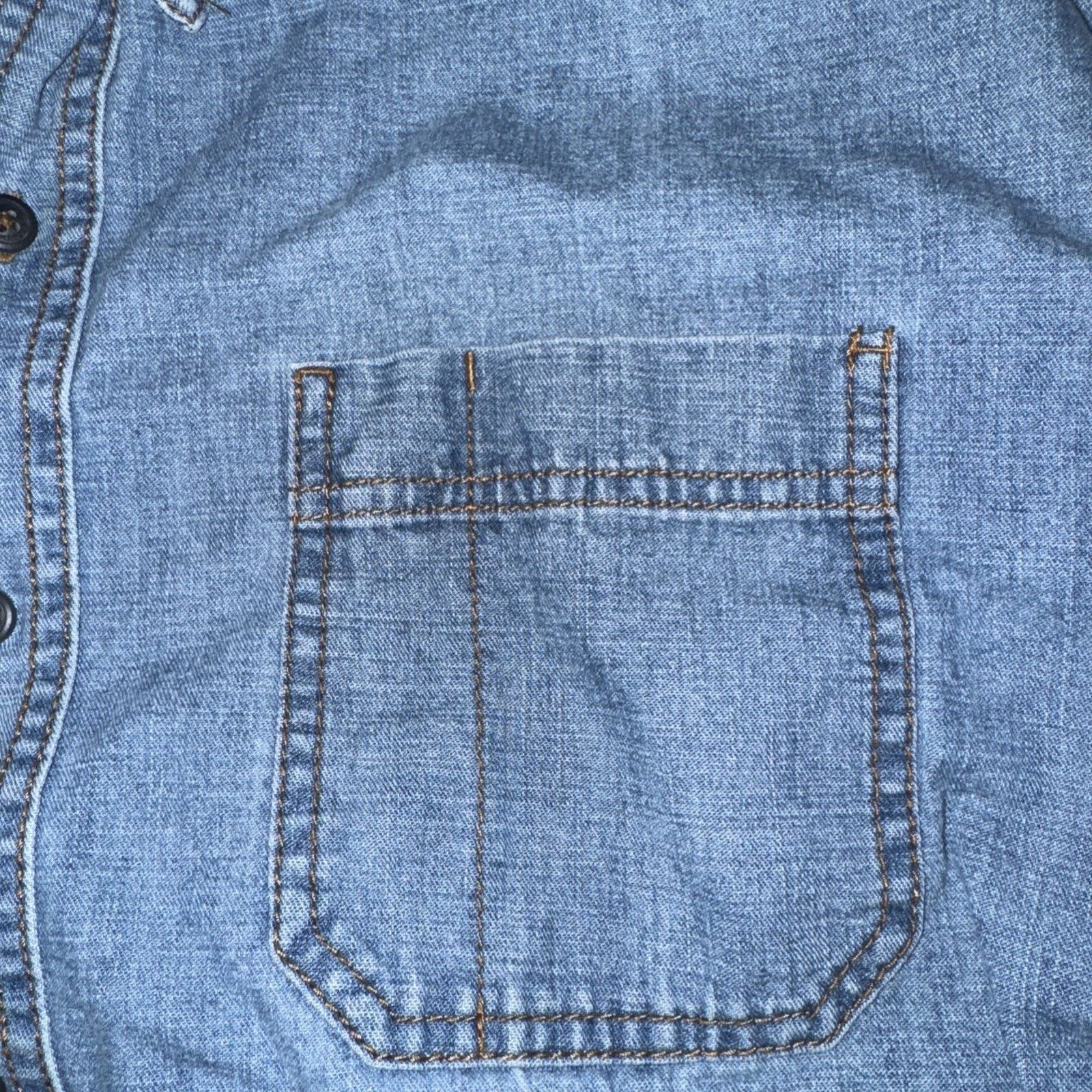 Vintage Schmidt Workwear Denim Shop Shirt Blue XL 24x29 Size US XL / EU 56 / 4 - 2 Thumbnail