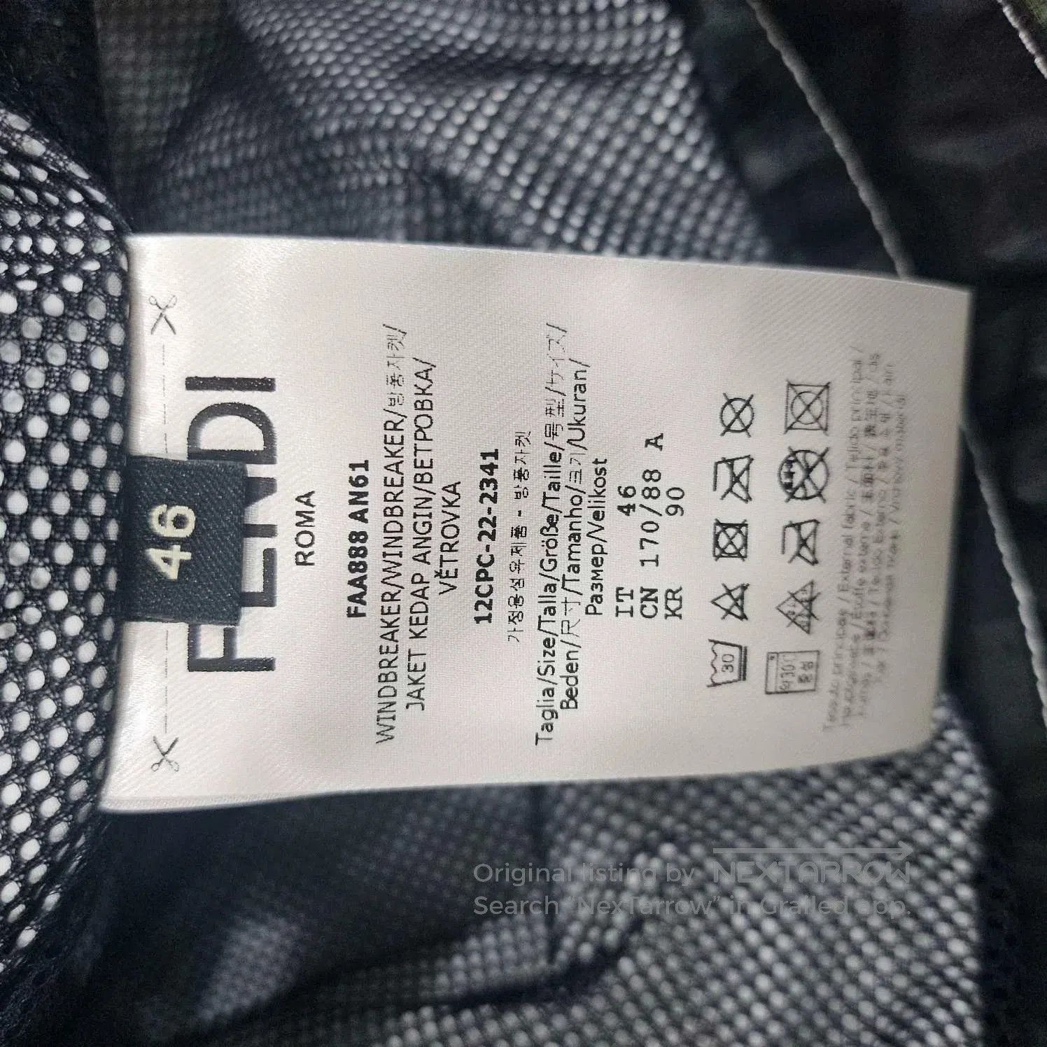 Fendi FENDI SS23 Ink Effect Zip Hooded Jacket. Size US L / EU 52-54 / 3 - 6 Thumbnail