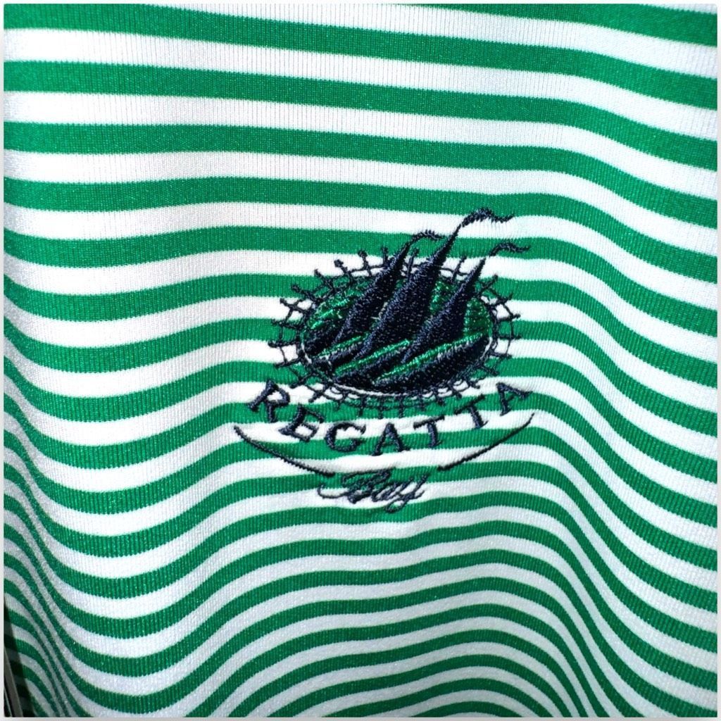 RLX Ralph Lauren NWT Ralph Lauren RLX Green & White Stripe Golf Polo Shirt XL Size US XL / EU 56 / 4 - 3 Thumbnail