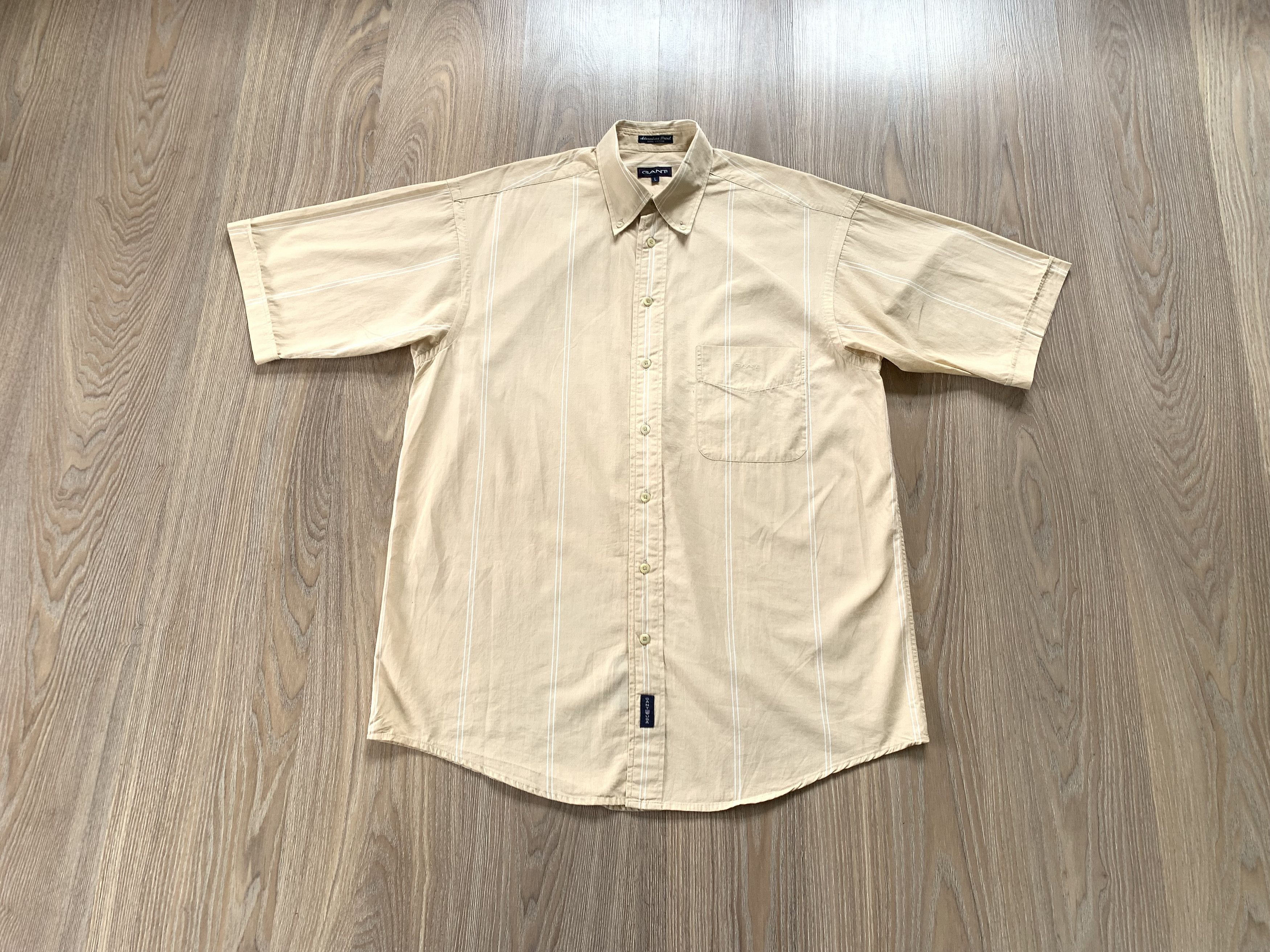 Gant Gant Adventure Print Beige Short Sleeve Pocket Shirt Size US L / EU 52-54 / 3 - 1 Thumbnail