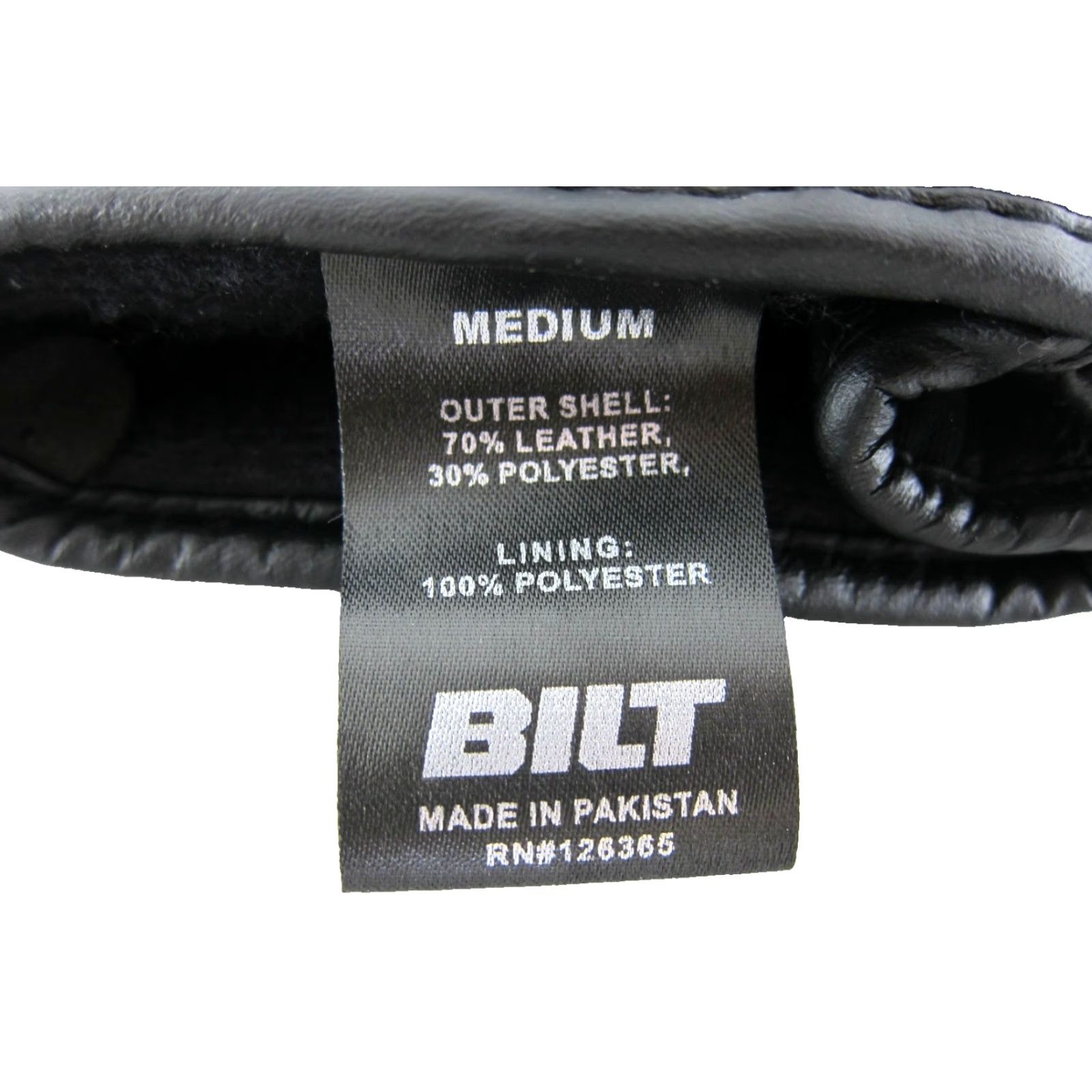 Vintage Bilt Motorcycle Glove Men Medium Black Leather Waterproof Padded Wrist Insulated Velcro Winter Casual Style: Glove Size ONE SIZE - 3 Thumbnail