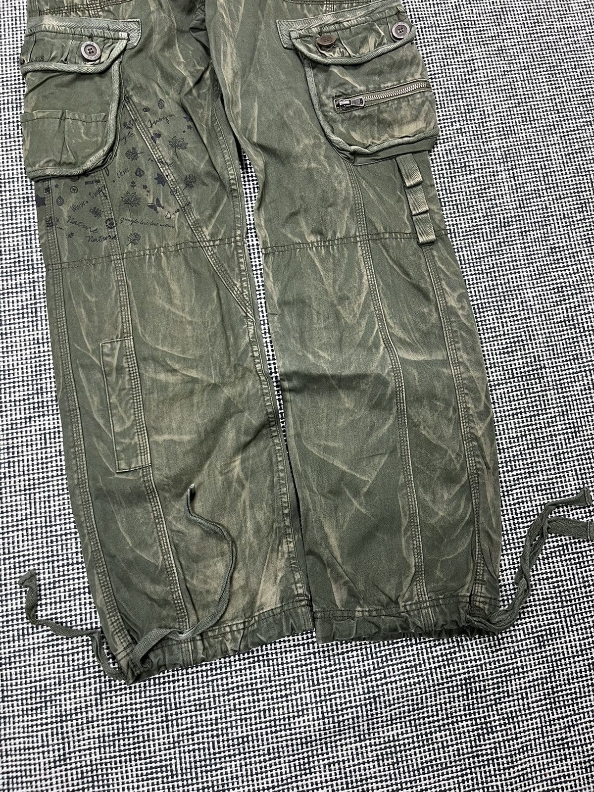 Japanese Brand Green TuoGu tactical cargo printed camo trousers Japanese Size US 30 / EU 46 - 3 Thumbnail