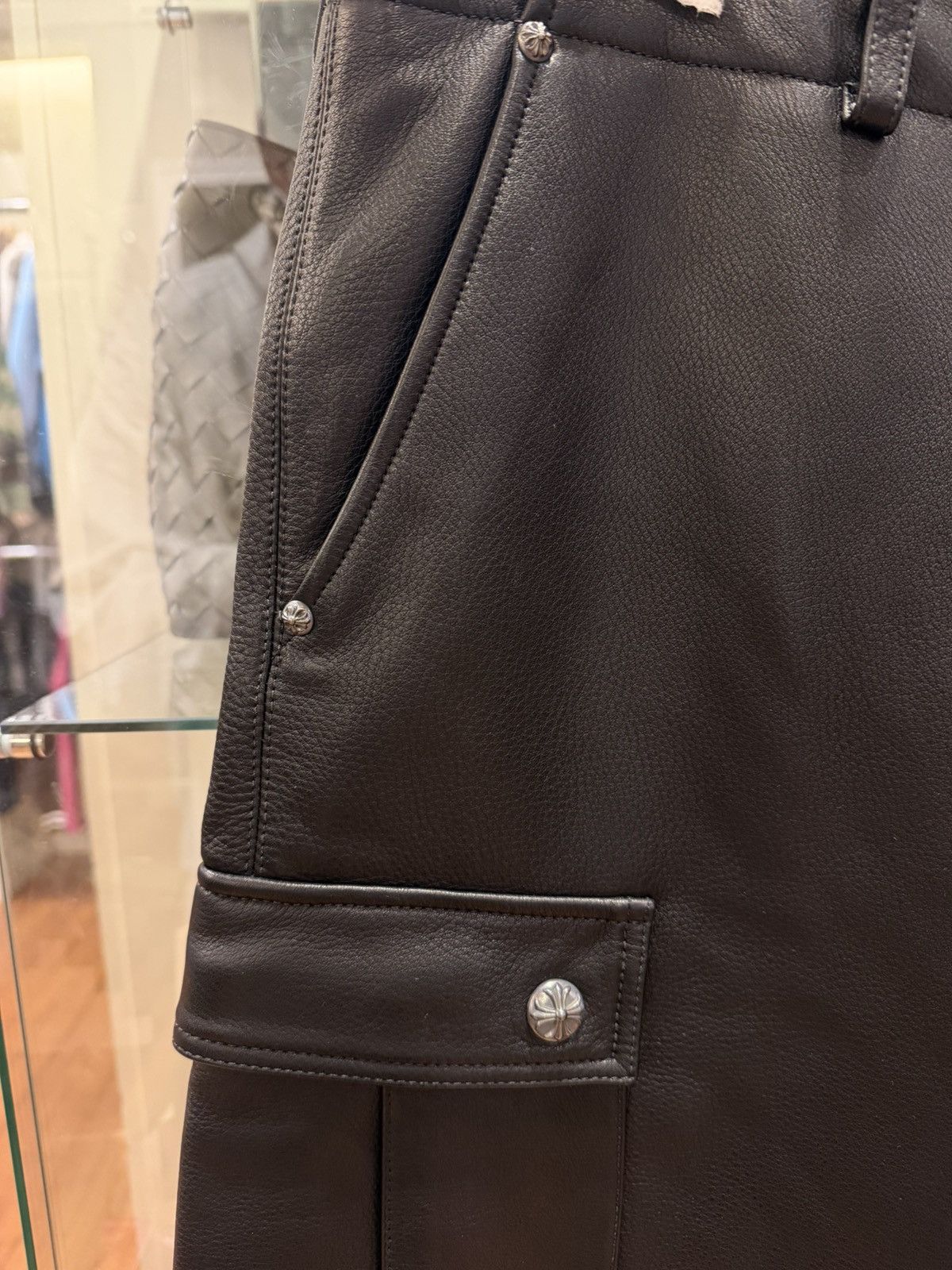 Chrome Hearts Chrome Hearts Devil Dog Leather Cargo Pants Size US 34 / EU 50 - 2 Thumbnail