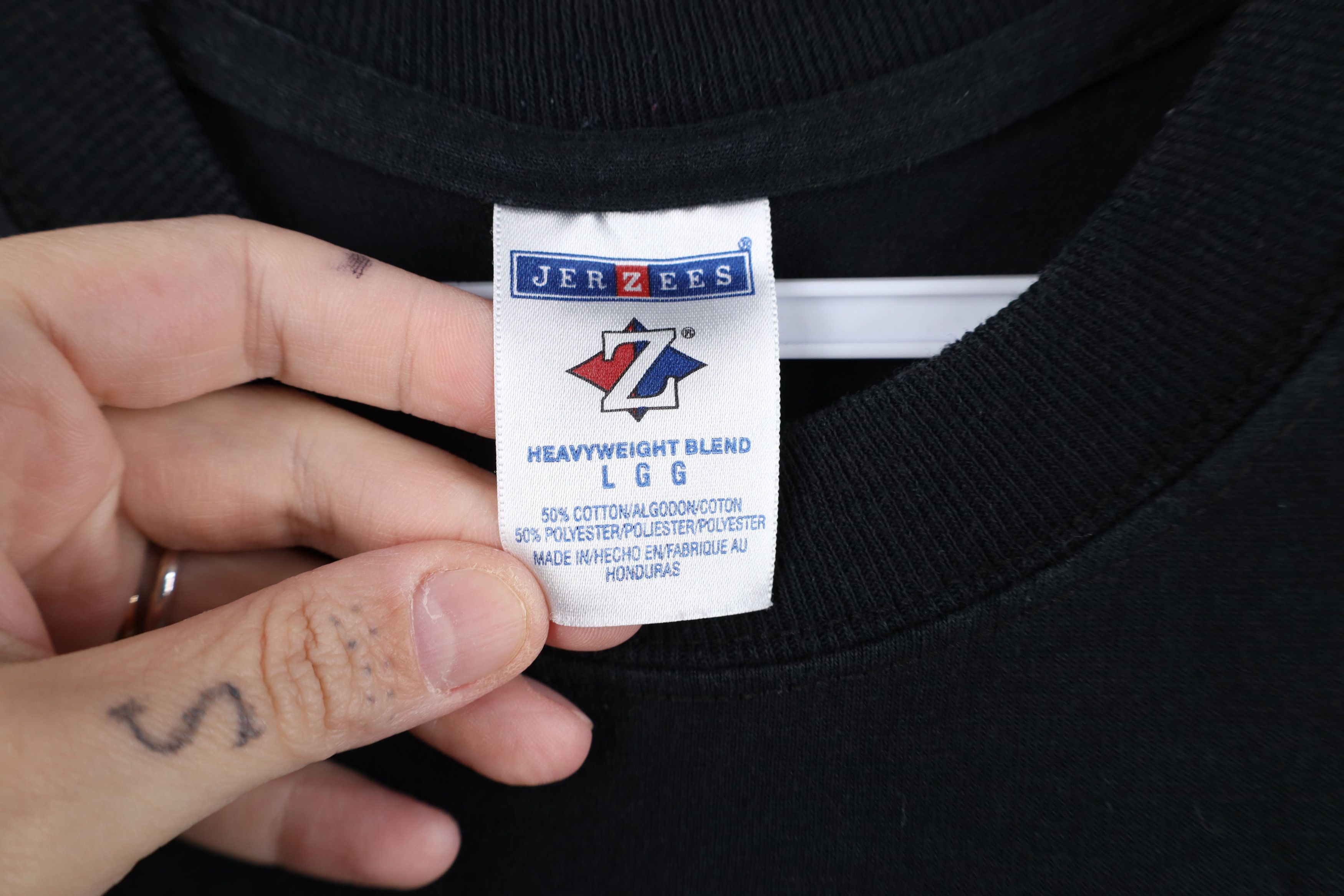 Vintage Vintage 90s Y2K Streetwear Blank Heavyweight T-Shirt Black Size US L / EU 52-54 / 3 - 4 Thumbnail