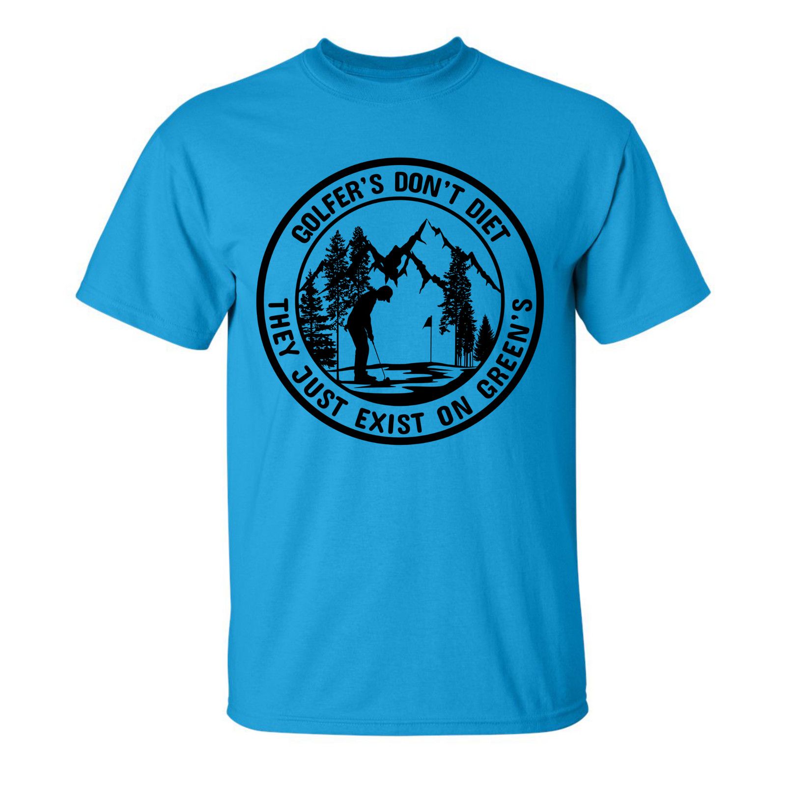 Gildan Golfers Don't Diet On Greens Funny Man Putting T-Shirt Size US L / EU 52-54 / 3 - 13 Thumbnail