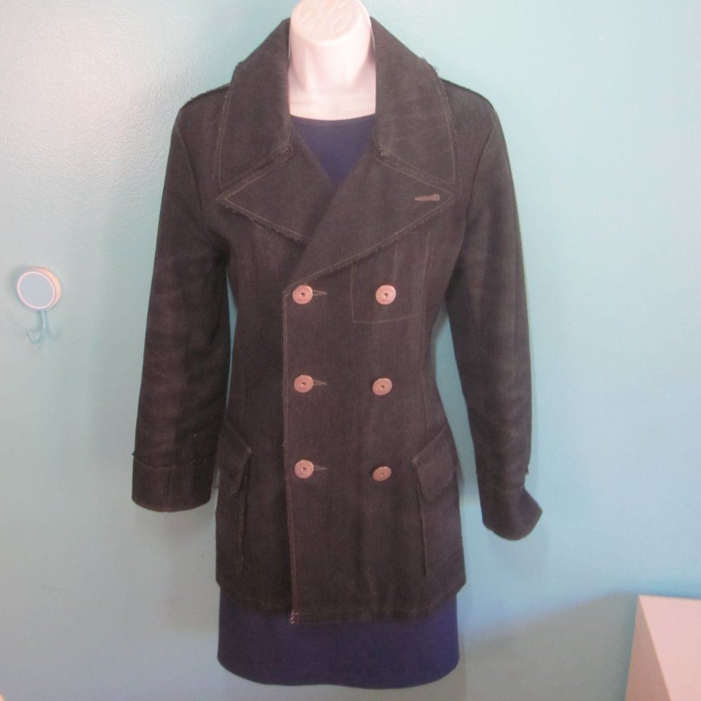 G-Star G-Star Dark Blue Wool Denim Pea Coat Size M Size M / US 6-8 / IT 42-44 - 1 Thumbnail