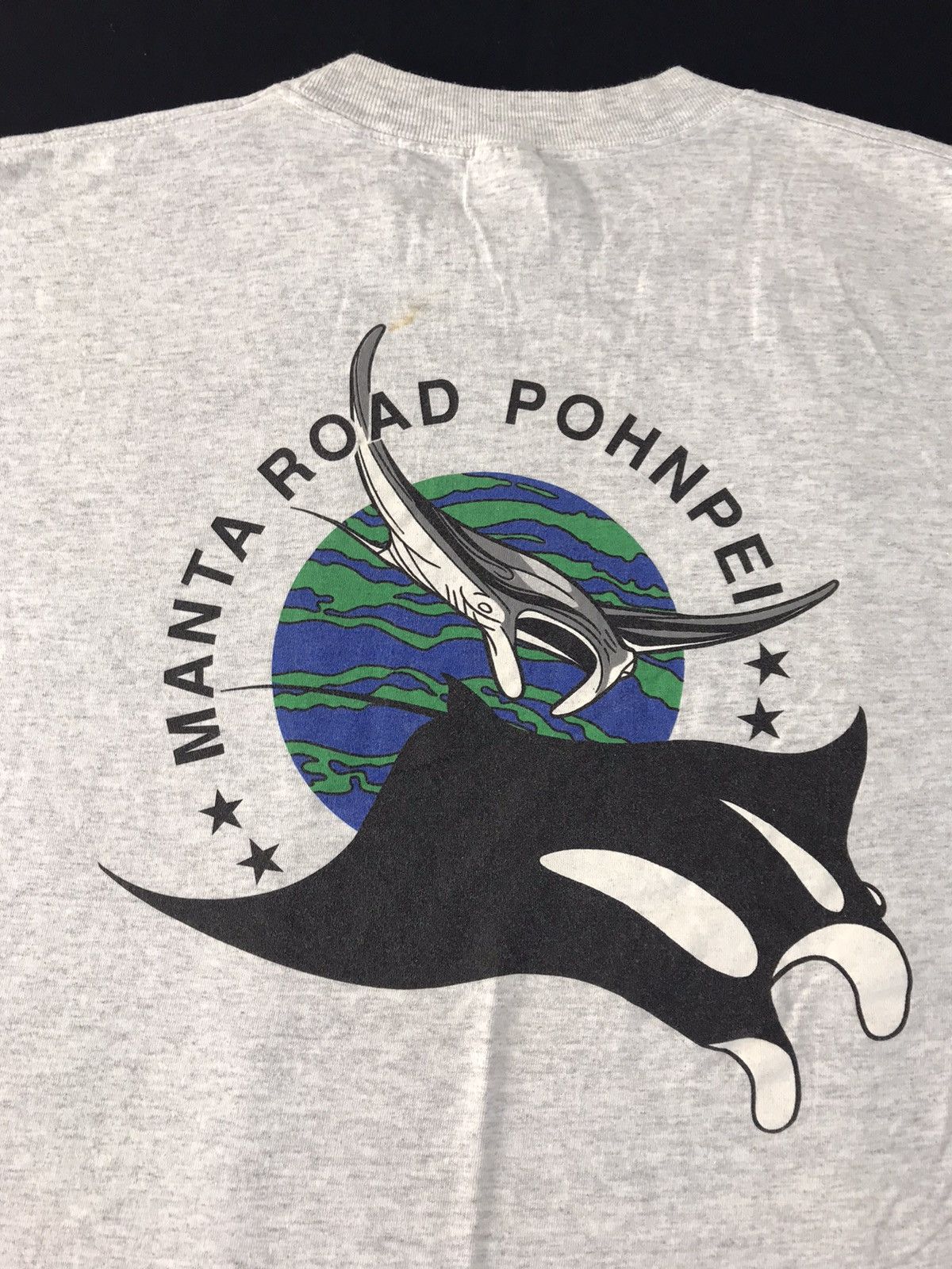 Vintage 90s Manta Road Pohnpei Big Flying Fish Logo Graphic Tee Size US XL / EU 56 / 4 - 5 Thumbnail