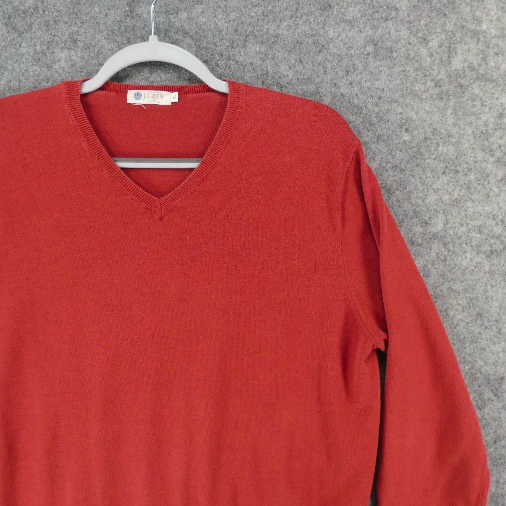 J.Crew J.CREW Sweater Mens XL Pullover Red V-Neck Casual Logo Size US XL / EU 56 / 4 - 6 Thumbnail