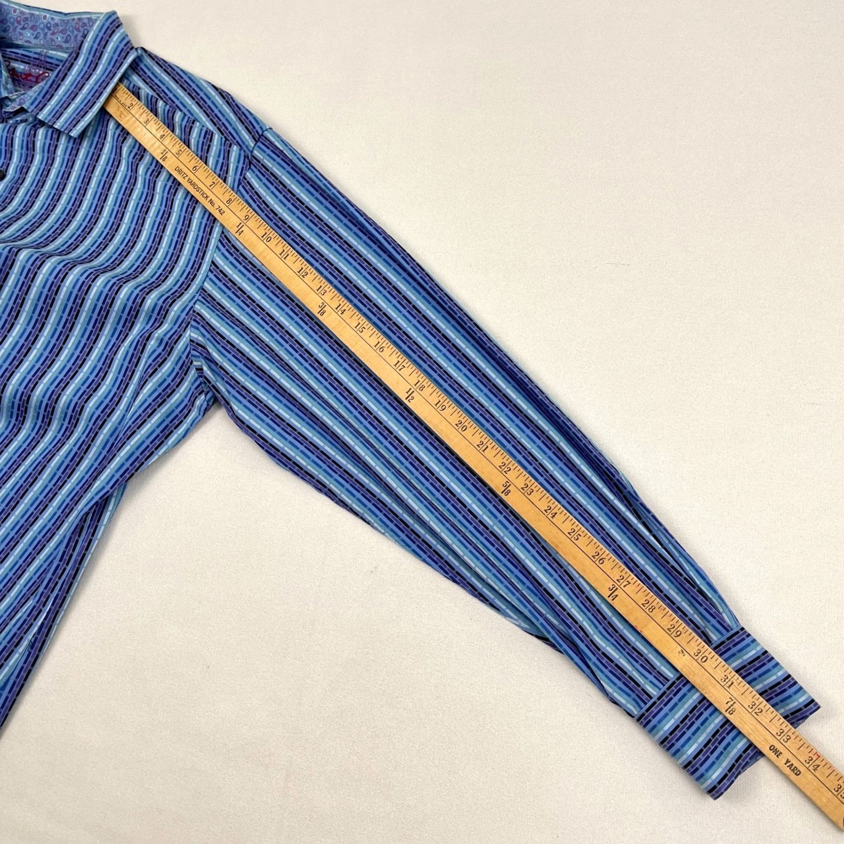 Robert Graham Robert Graham Shirt Mens XL Striped Contrast Paisley Flip Cuff Button Up Preppy Size US XL / EU 56 / 4 - 6 Thumbnail