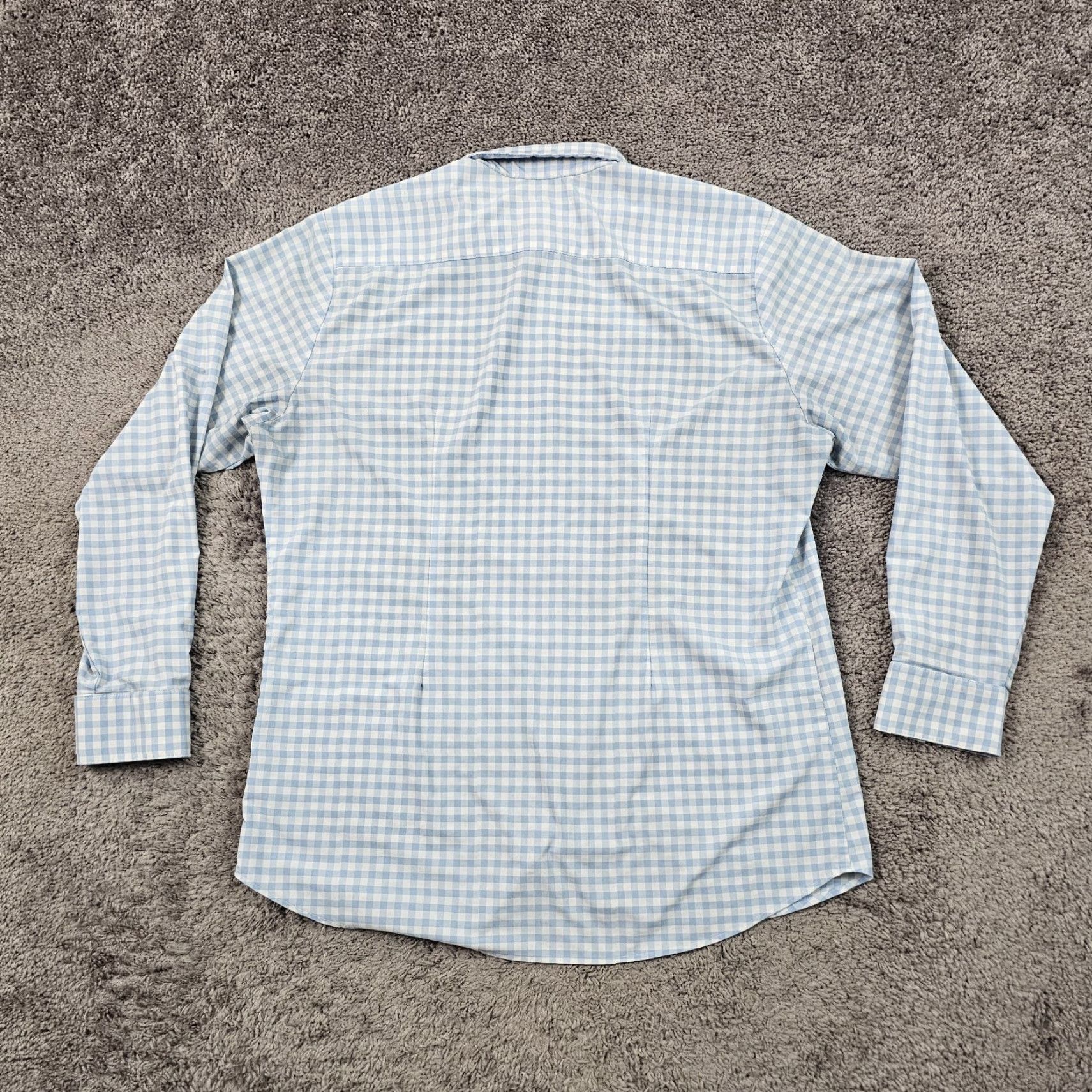 Mizzen+Main Mizzen+Main VINTAGE Check Shirt Mens 2XL Blue Slim Fit Long Sleeve Button-Up Breathable Performance Stretch USA Size US XXL / EU 58 / 5 - 5 Thumbnail