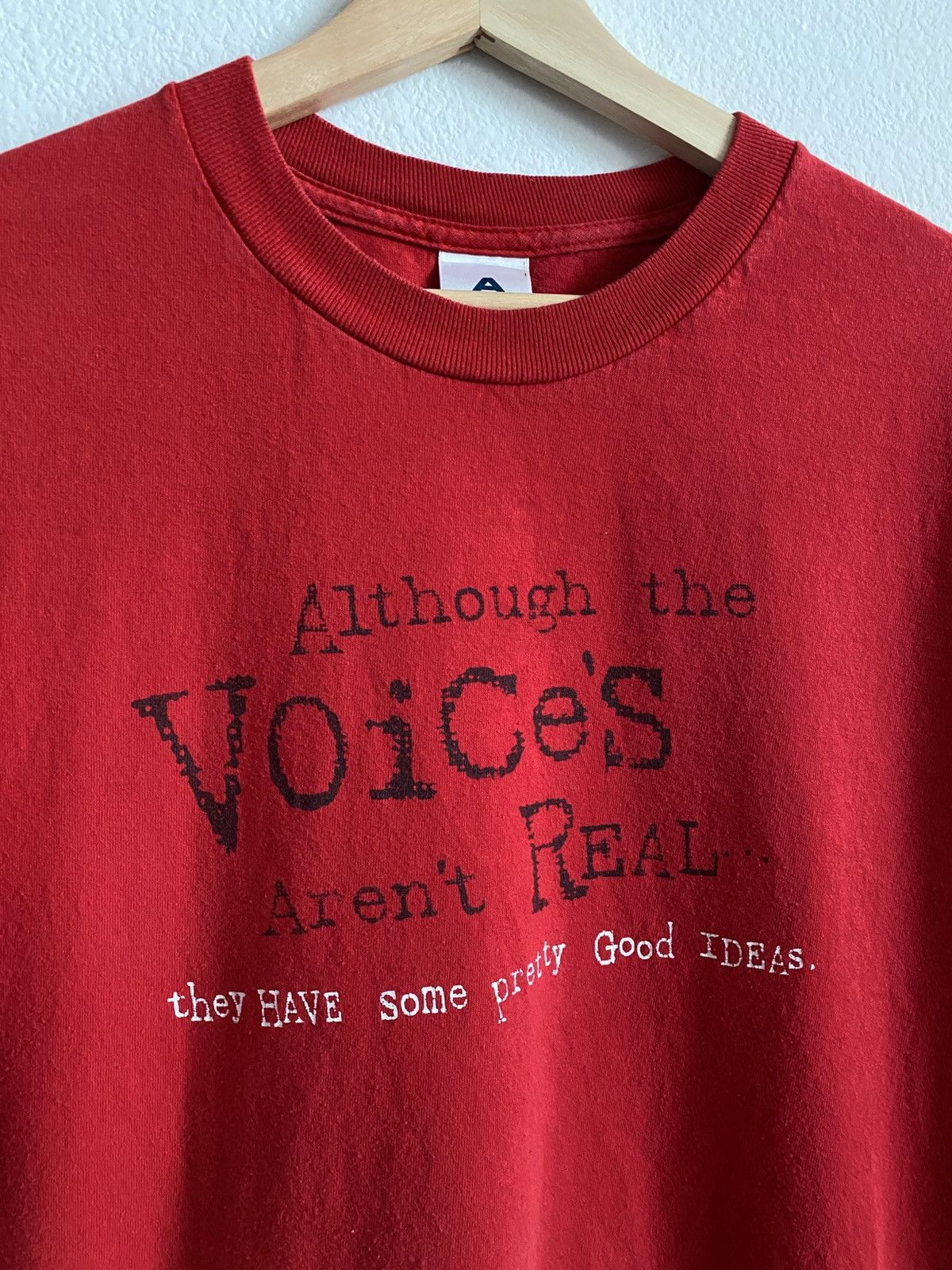 Unsound Rags Y2K The Voices Arent Real Funny Word Tee Size US XL / EU 56 / 4 - 3 Thumbnail