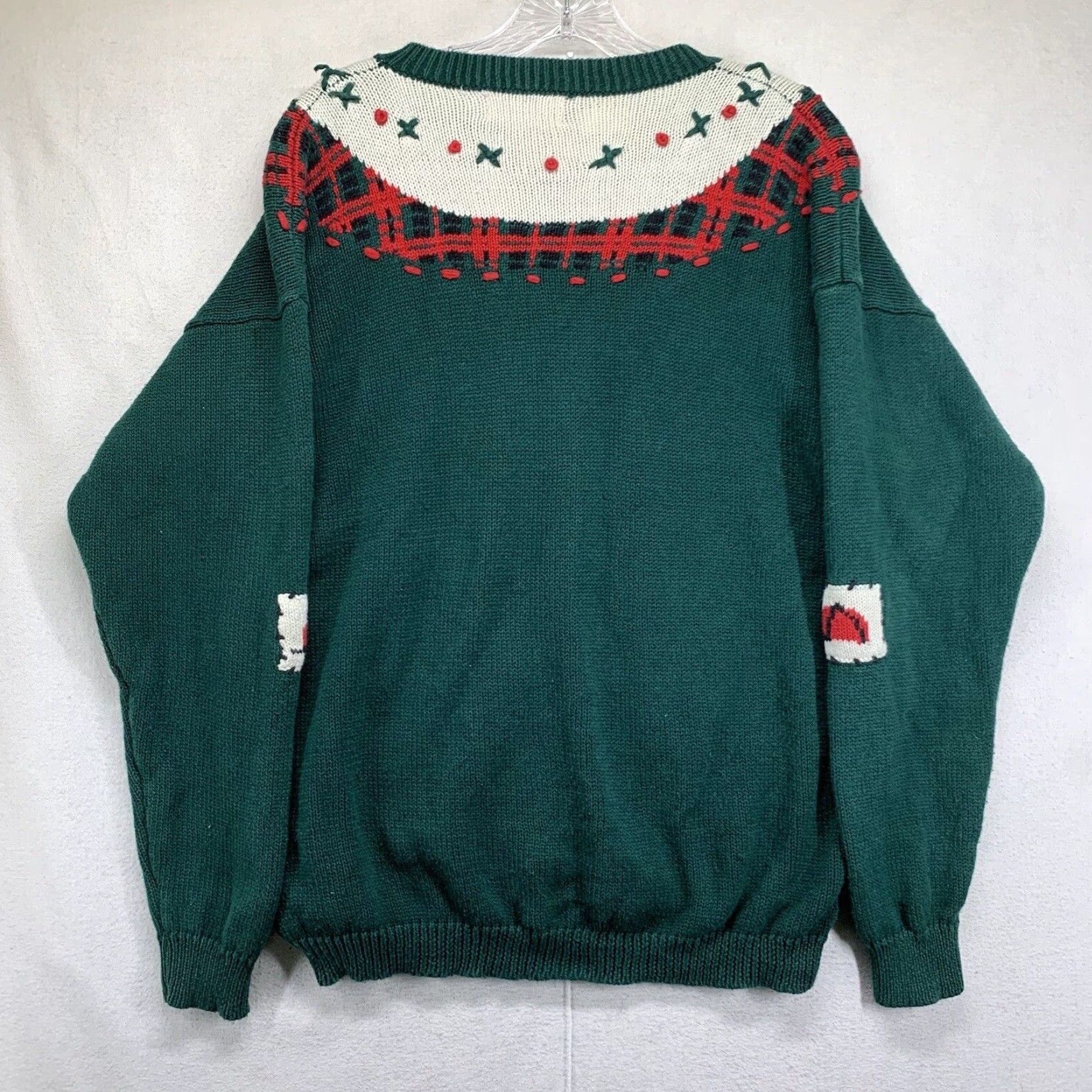 Gloverall VINTAGE The Eagle’s Eye Women’s Sweater 90s Knit Pullover Long Sleeve Mock Neck Geometric Horse Embroidered Grunge Winter L Size L / US 10 / IT 46 - 3 Thumbnail