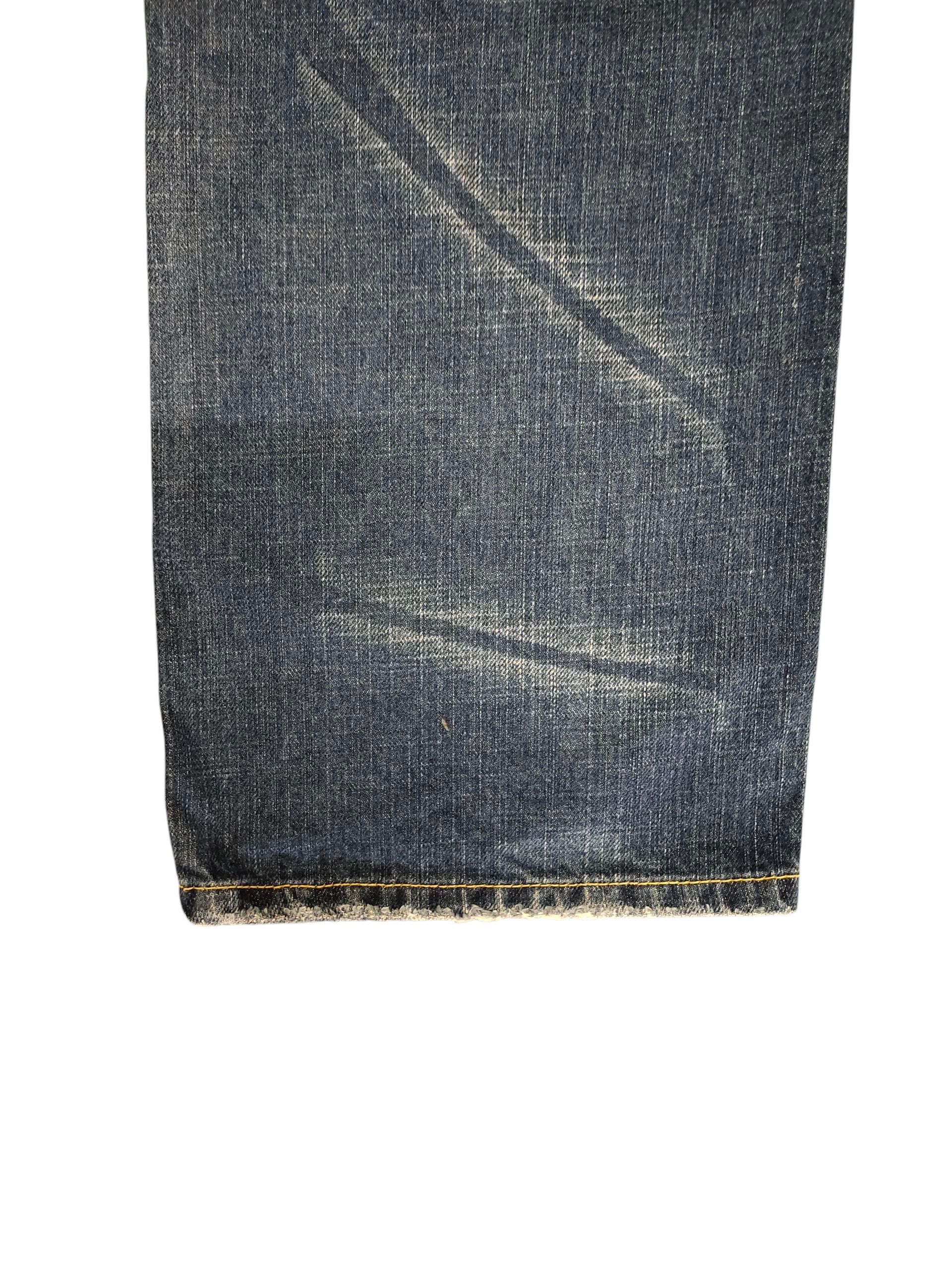 Comme des Garcons × Undercover Vintage 2000s Red Pepper Leather Trim Clawmark Denim Jeans Size US 34 / EU 50 - 6 Thumbnail