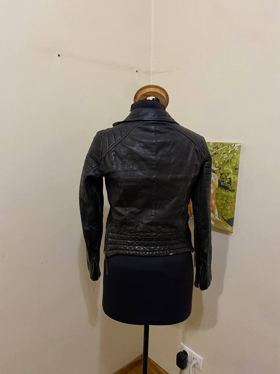 Allsaints AllSaints Italian leather biker jacket, size US 6. Size M / US 6-8 / IT 42-44 - 7 Thumbnail