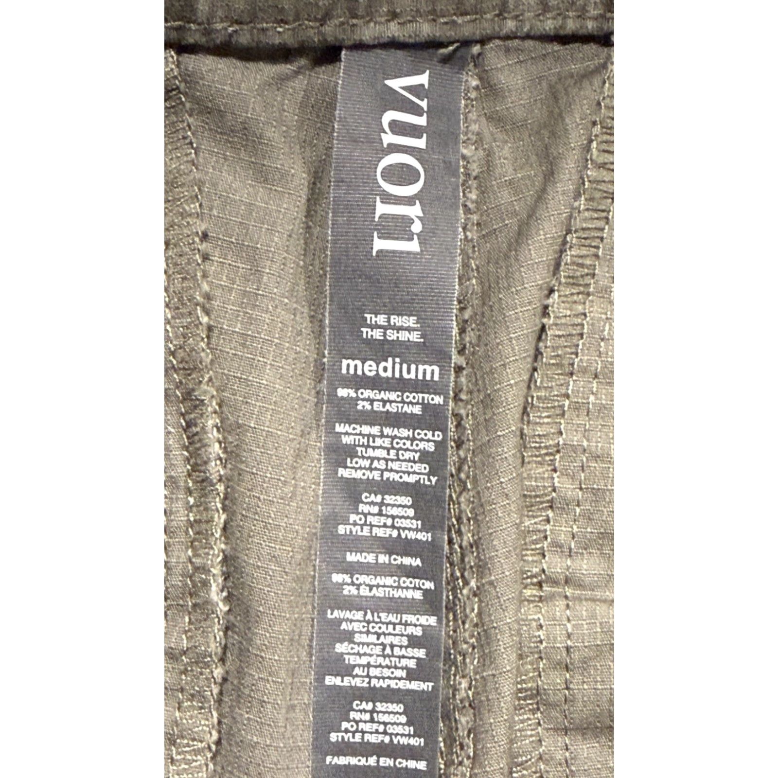 Vuori Vuori Womens Jogger Pants Green Ripstop Camouflage Minimal Zipper Adjustable Waist Pockets Athleisure Outdoor Climbing Hiking Walking Size 32" / US 10 / IT 46 - 7 Thumbnail