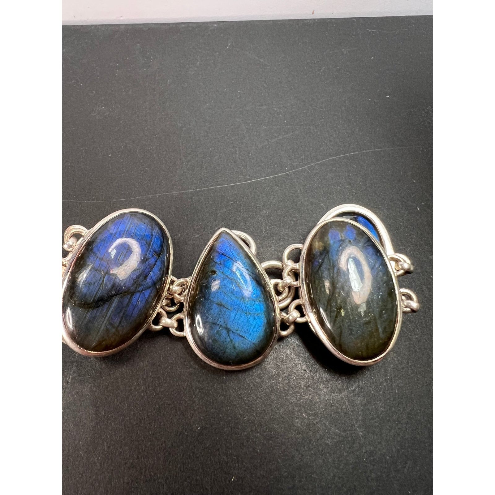 Other NEW Labradorite 925 chunky toggle bracelet 6.5-7.75 inch Size ONE SIZE - 2 Thumbnail