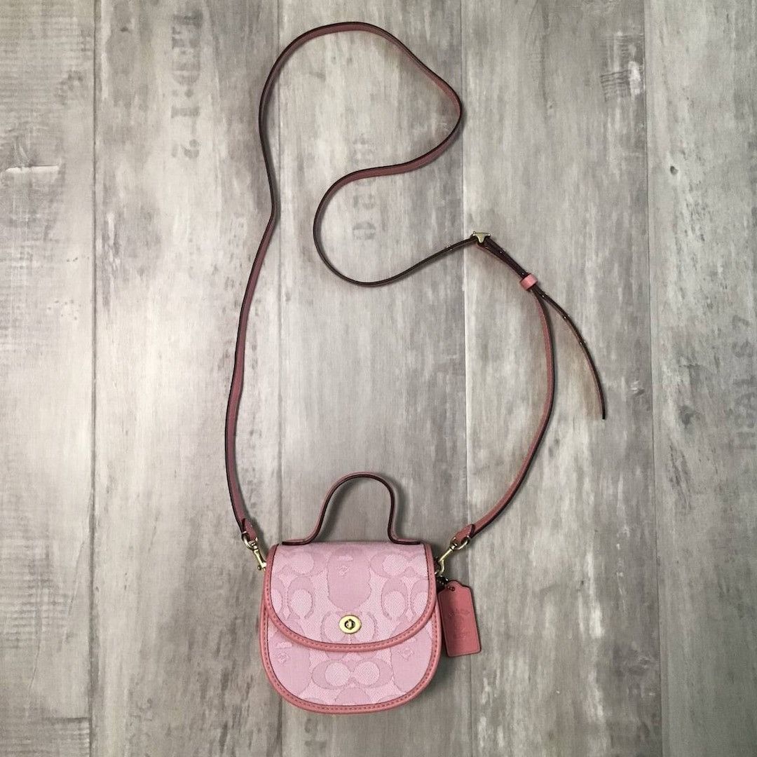 Bape × Coach BAPE × COACH MINI TOP HANDLE SADDLE BAG PINK a