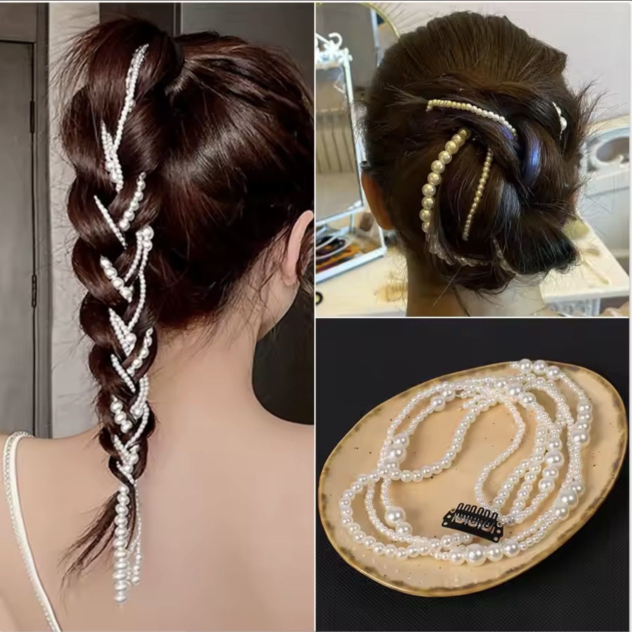 Guess 1pc Guess pearls tassels 6 choices Hair Clips Dreadlocks 19” Size ONE SIZE - 8 Thumbnail