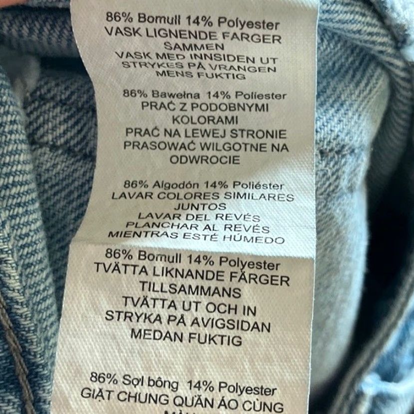 Missguided Missguided Jeans Blue Denim High Rise Straight Distressed 10 Women’s Regular 5-Pocket Design Size 24" / US 00 / IT 34 - 5 Thumbnail